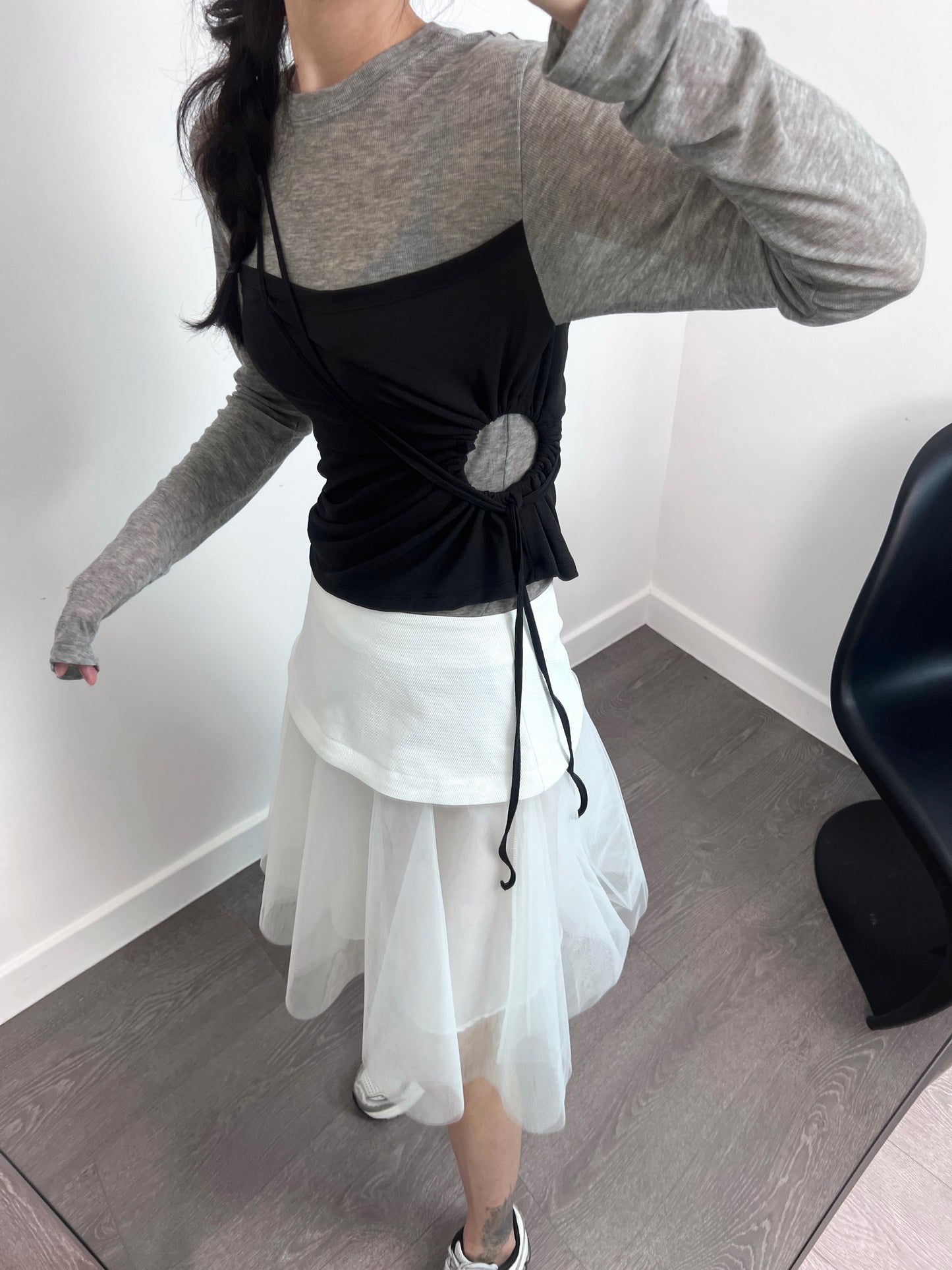 3 PO 個性款|0325041 假2件打底top