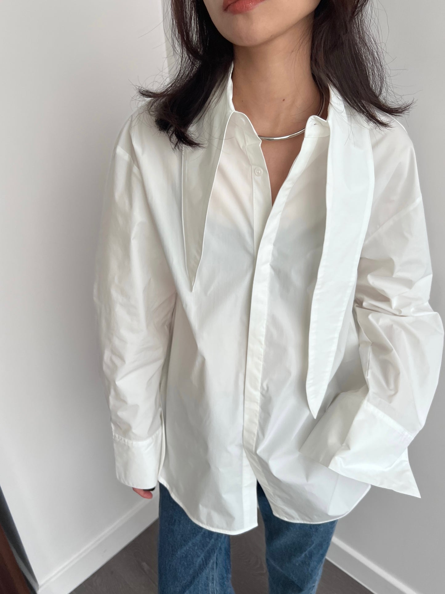 Sold out 24 Spring 棉質領太長版恤衫