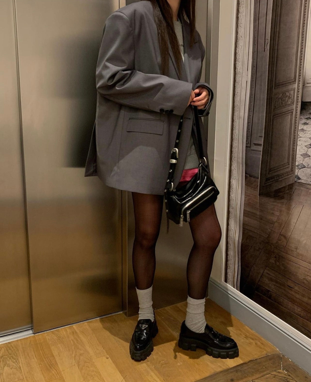 Sold out 立秋PO No.23 歐美街拍大熱 Boxy fit oversized blazer