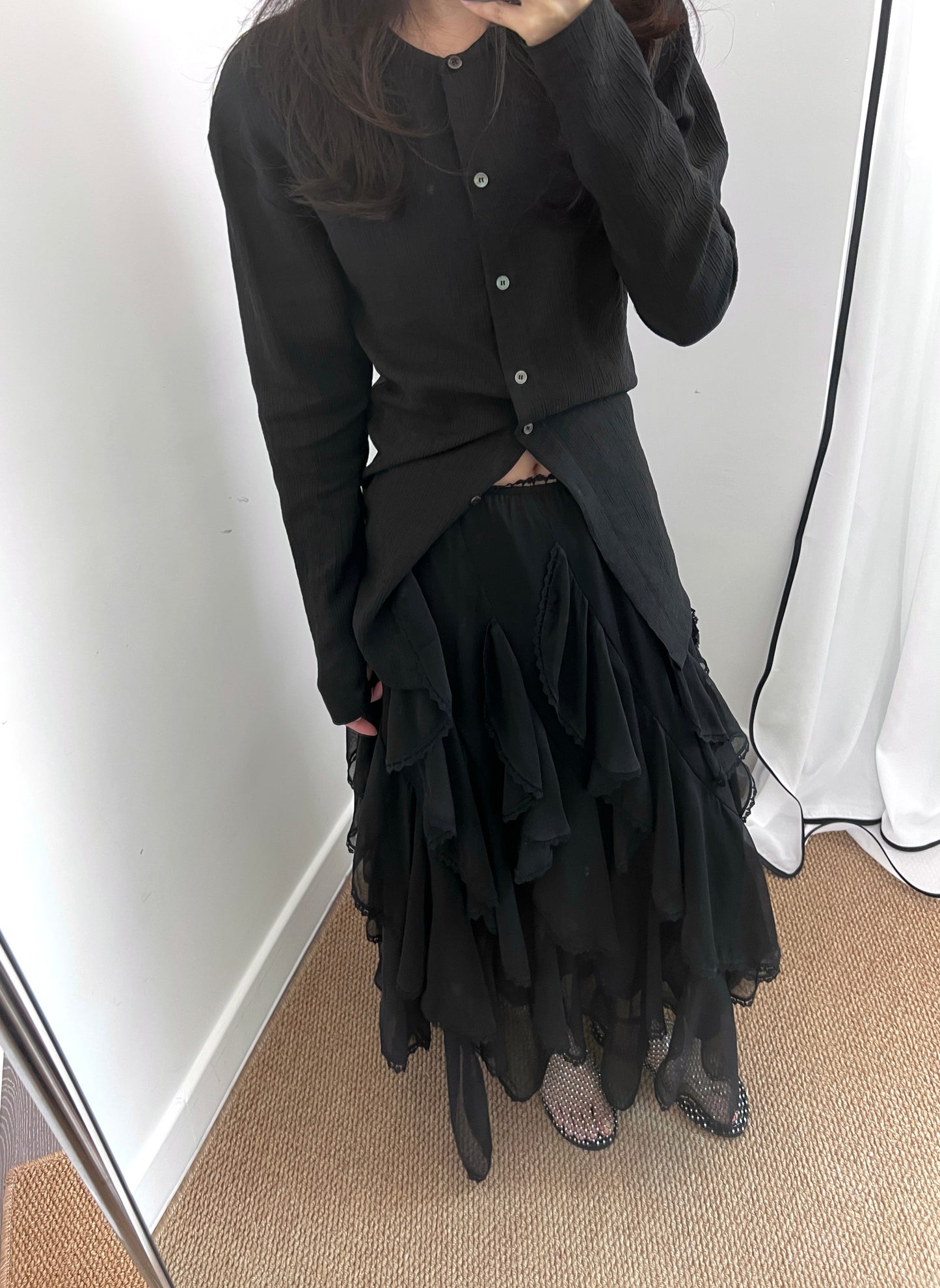 4PO |0425065 BohoChic 25SS trend / Flowy Ruffles skirt