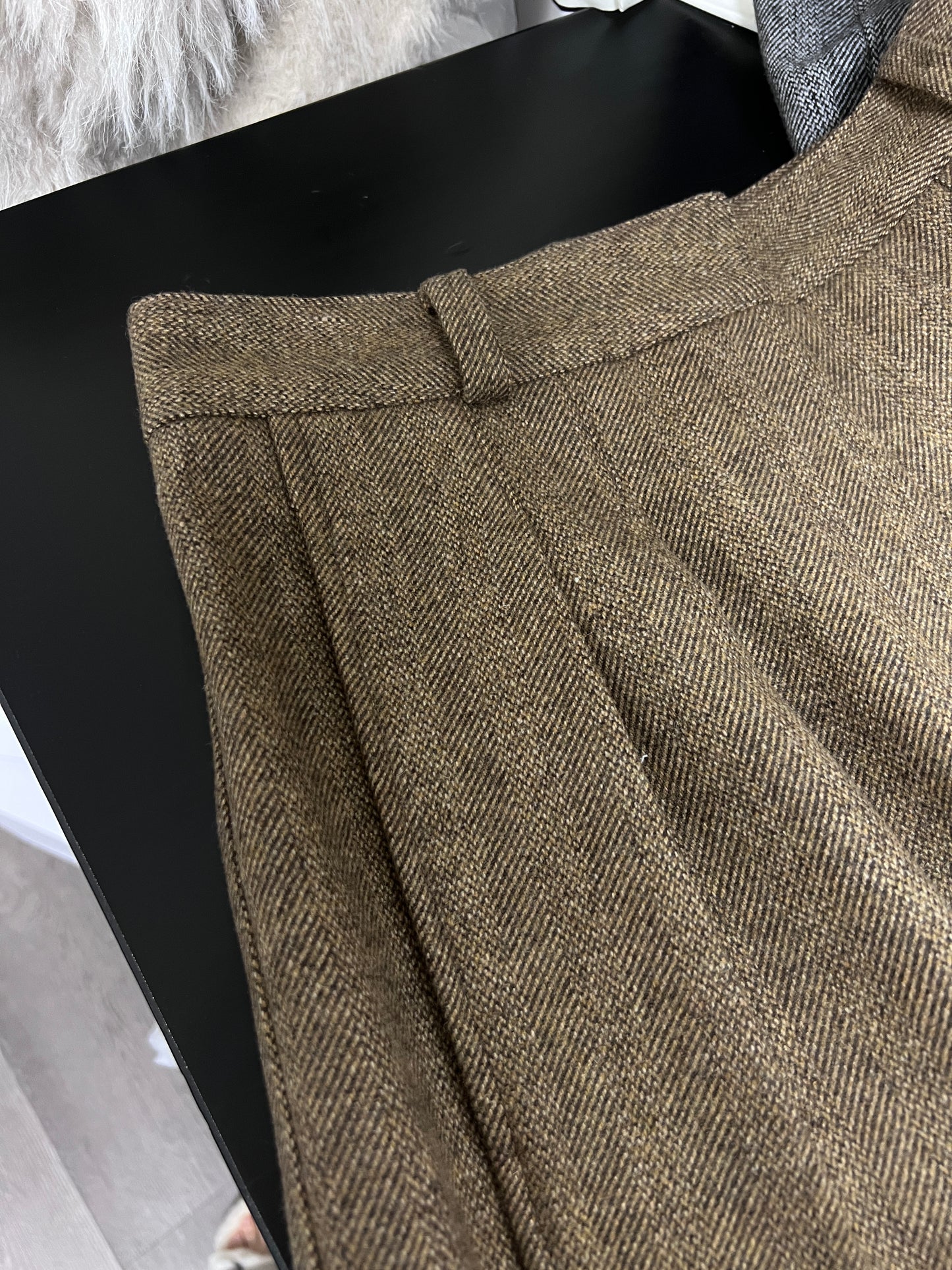 12PO 0120250241 herringbone wool pants