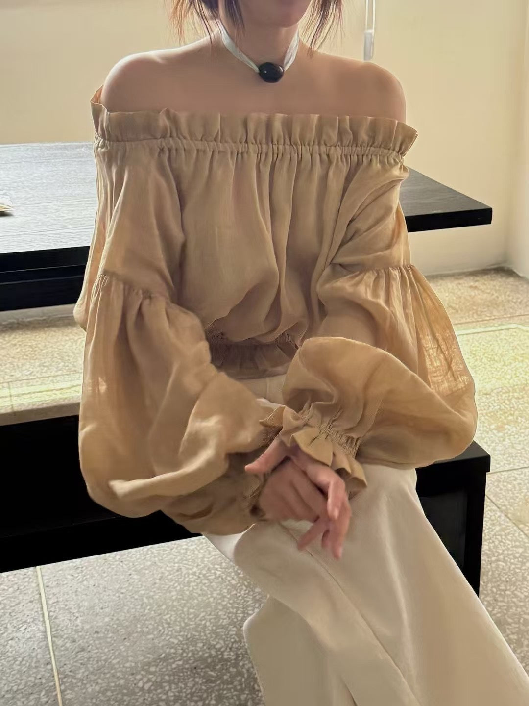 5PO 漂亮🤍美感款|0525081 One shoulder blouse
