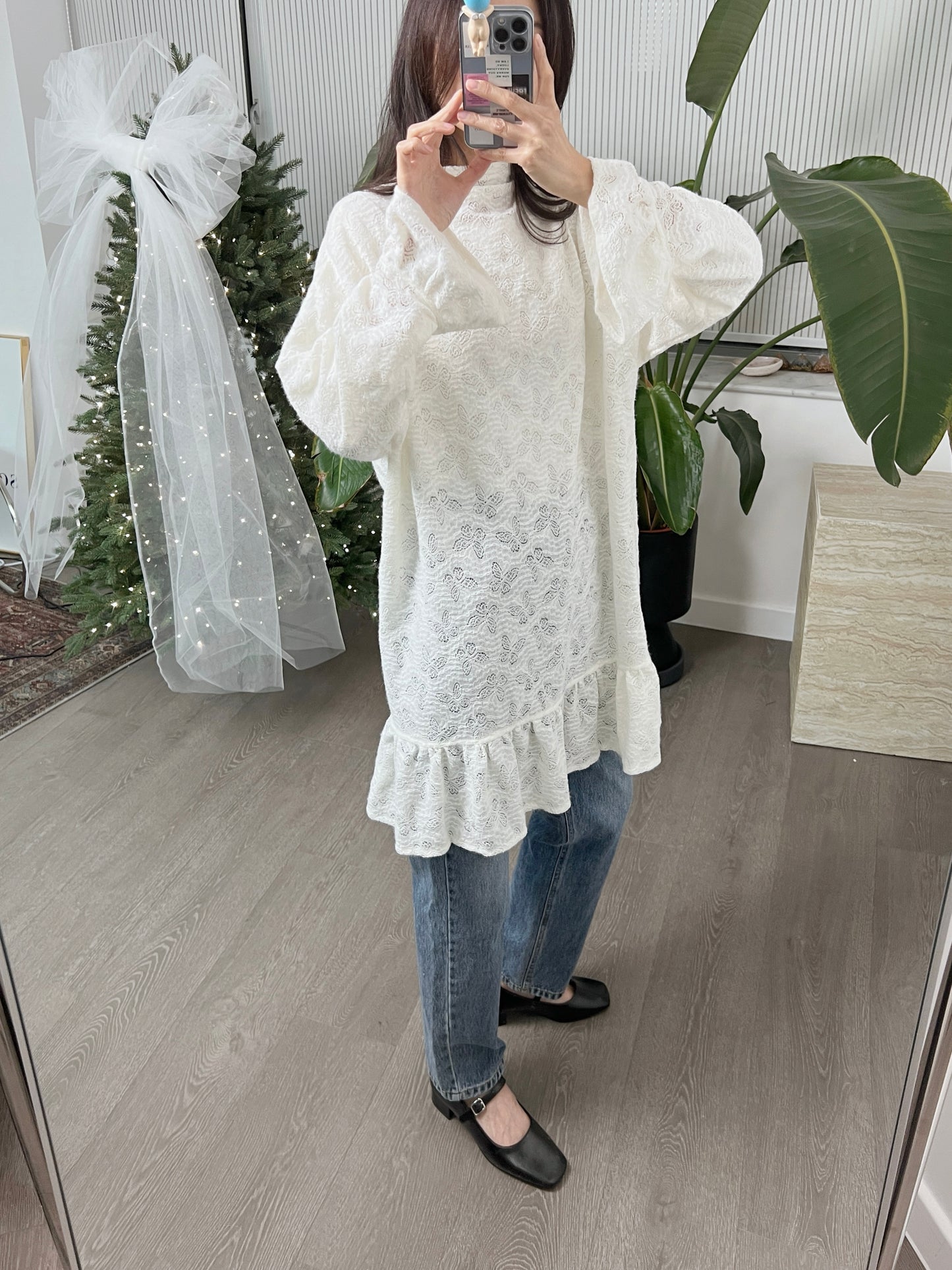JanPO New Year’s Capsule | 0125013 Ruffled lace dress (無內裡布)