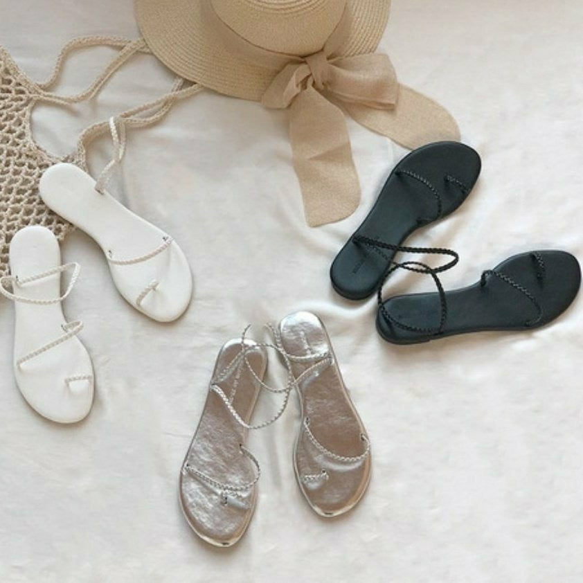 Sold out 麻花幼帶希臘式涼鞋