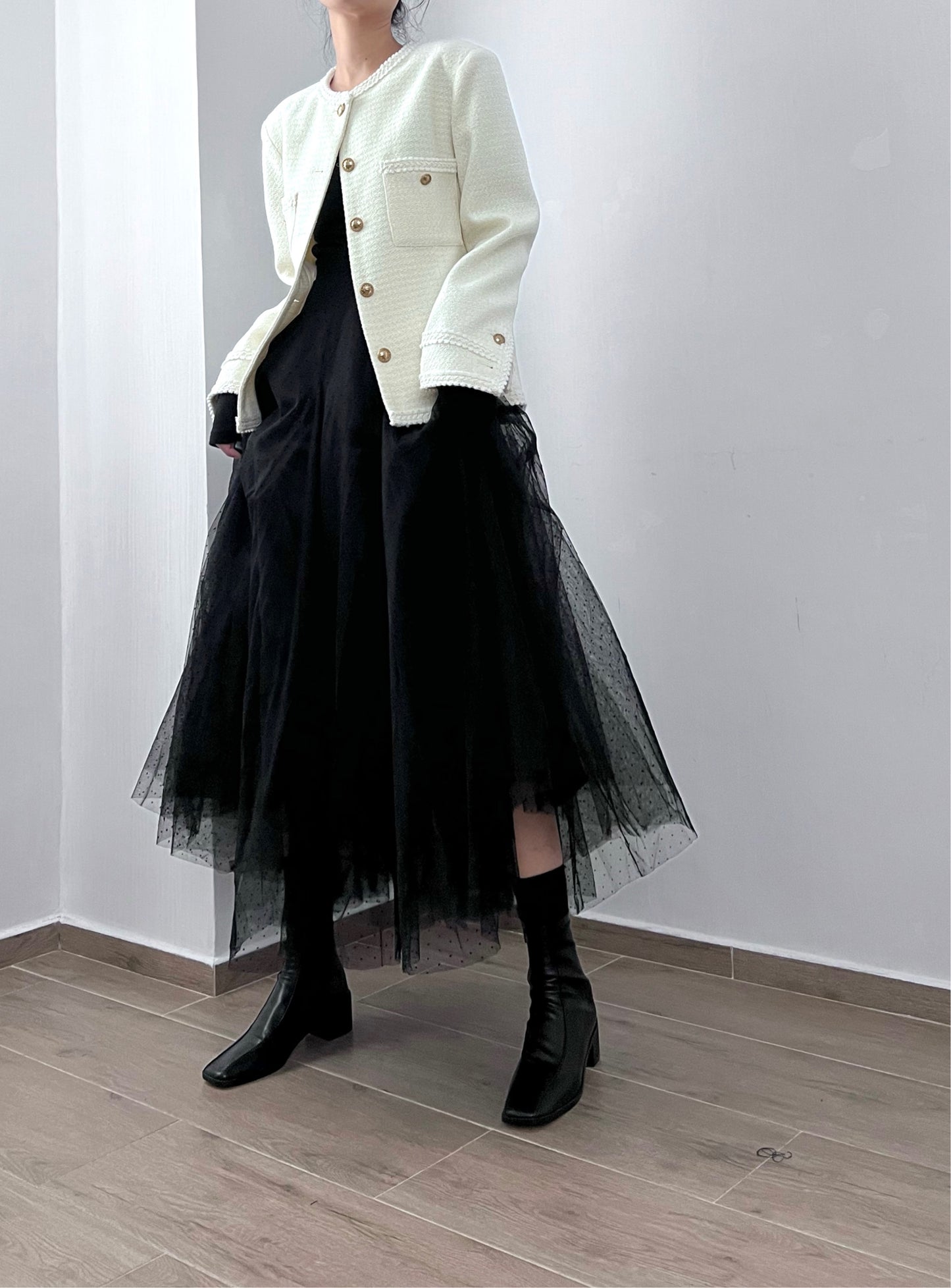 2 No.2 Alice tulle midi skirt