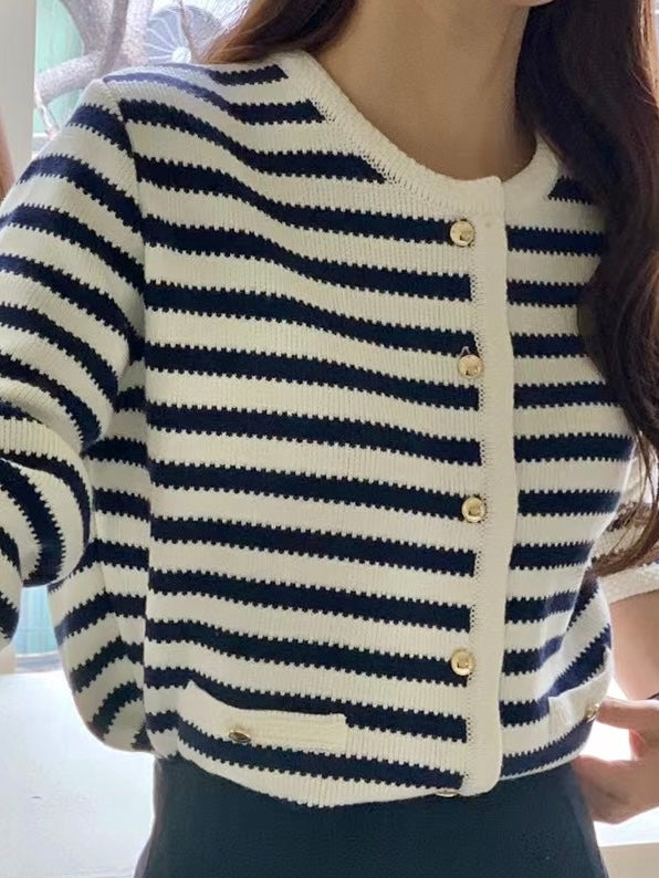 Sold out 24 Spring 棉質條子Cardigan
