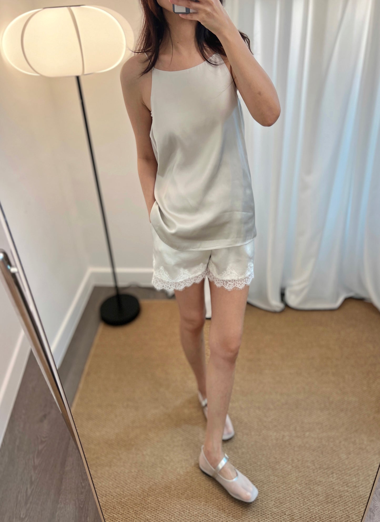 5PO 2025Trend  |0525096 Satin lace shorts