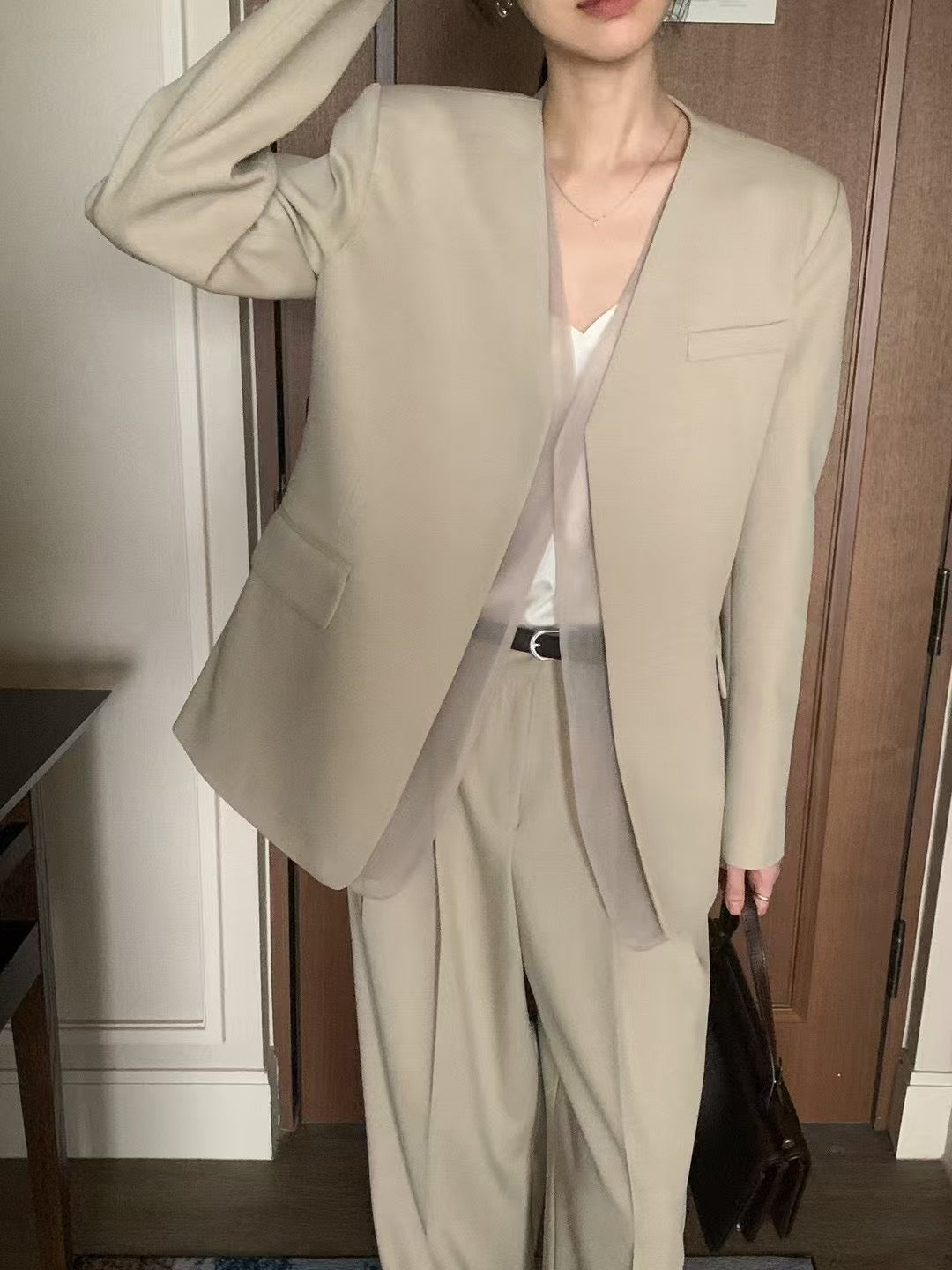 3 PO Hot pick｜0325031 Sheer Trim jacket set