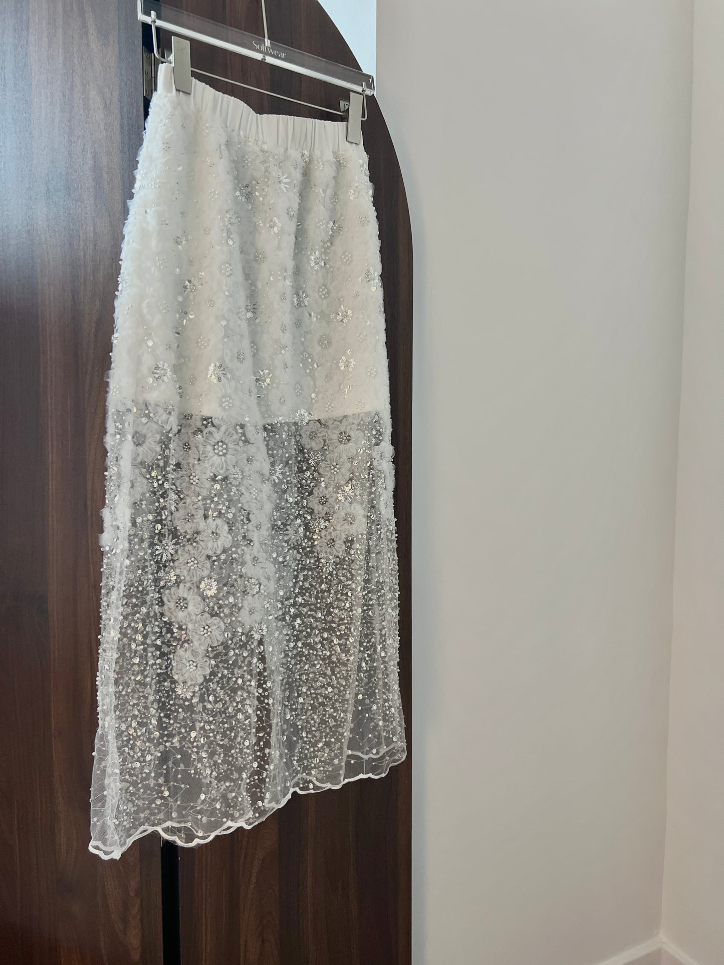 Sold out 24 Spring trend 立體花朵薄紗閃閃裙
