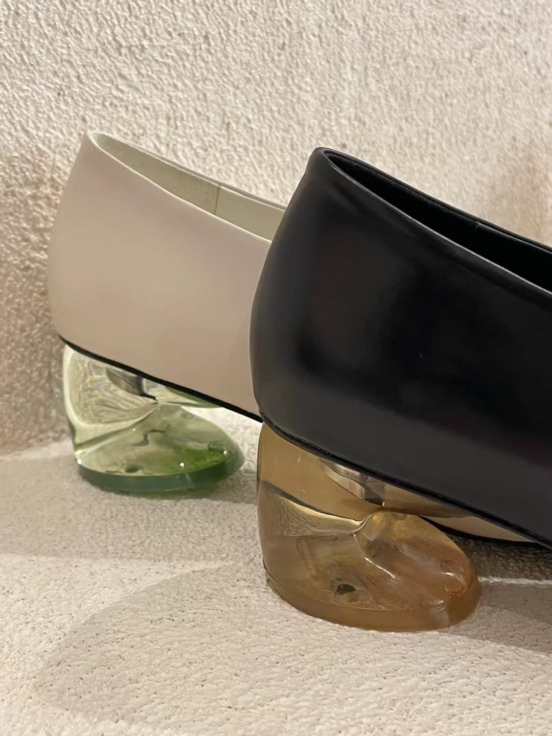3PO | SH0041 Minimal style square-toe pumps（ 小牛皮）