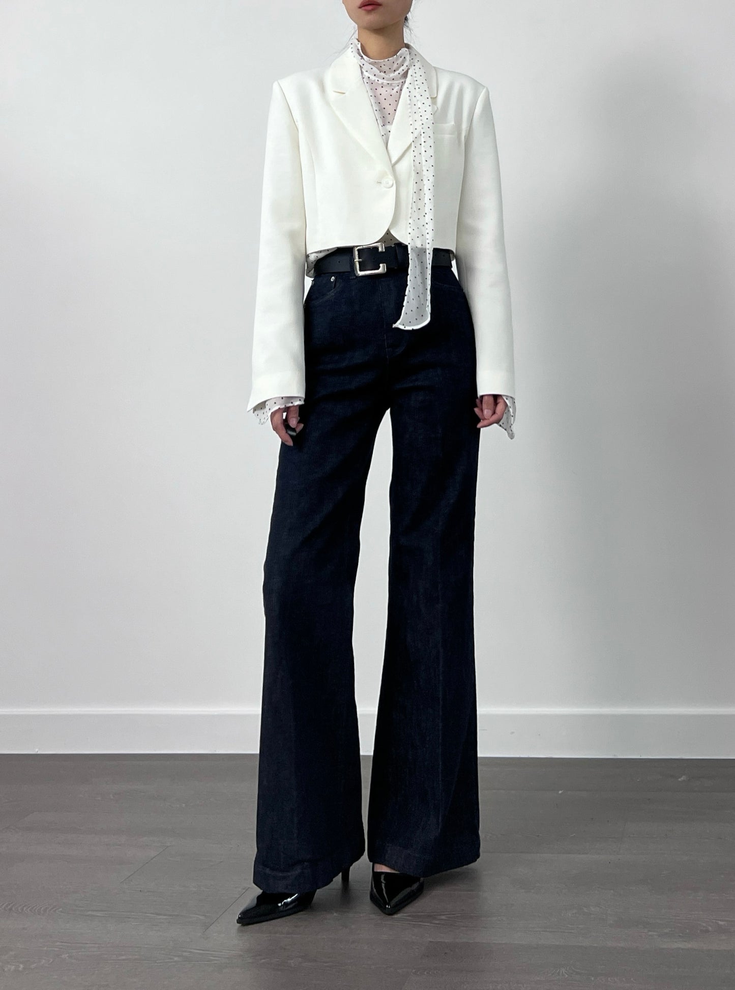 Sold out 4PO No.12 自留款｜小飛飛袖 Tie neck blouse
