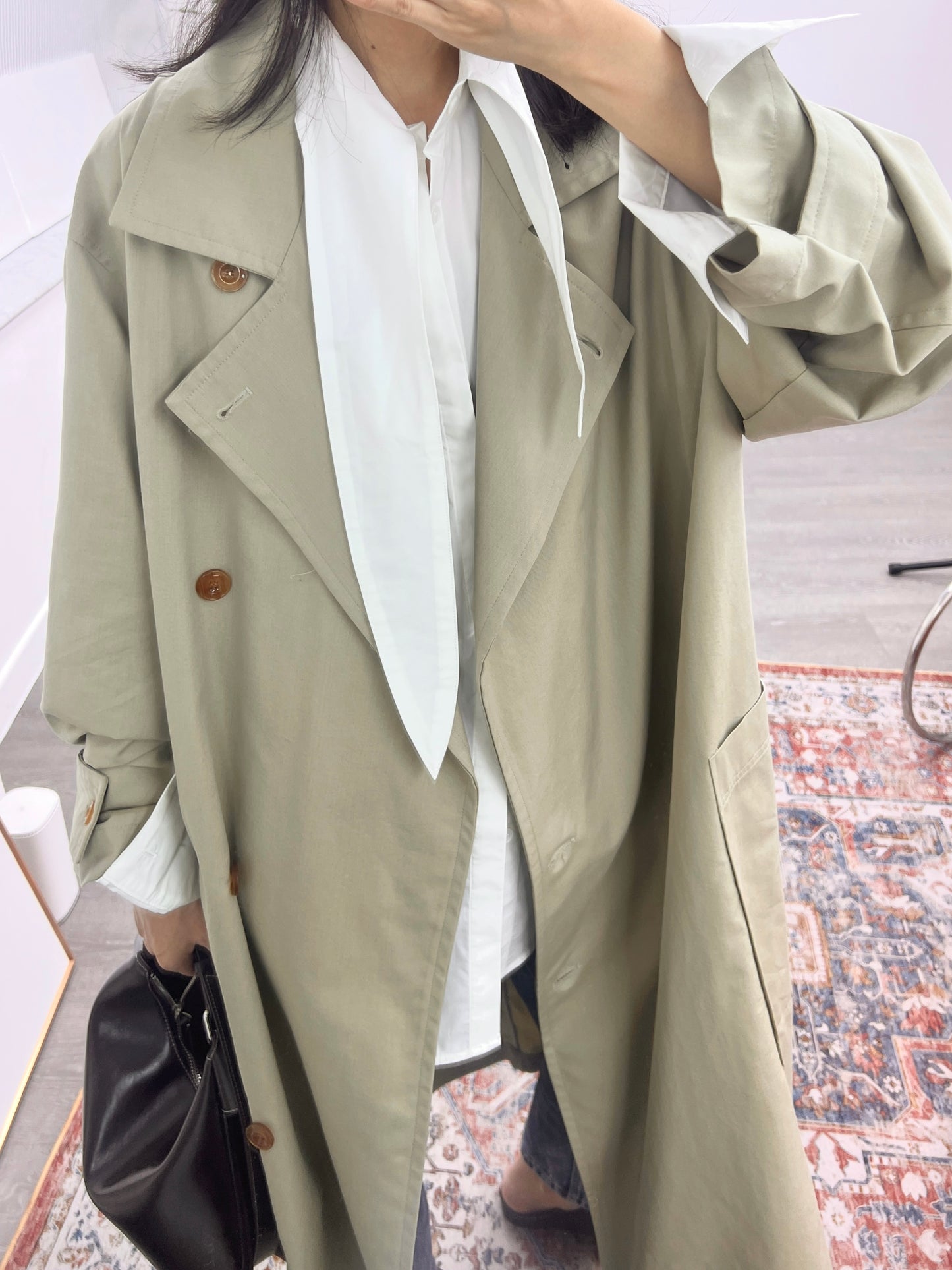 Sold out 24 Spring 棉質領太長版恤衫