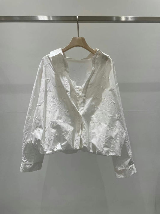 2PO boho chic|  0225025 lace 假2件blouse