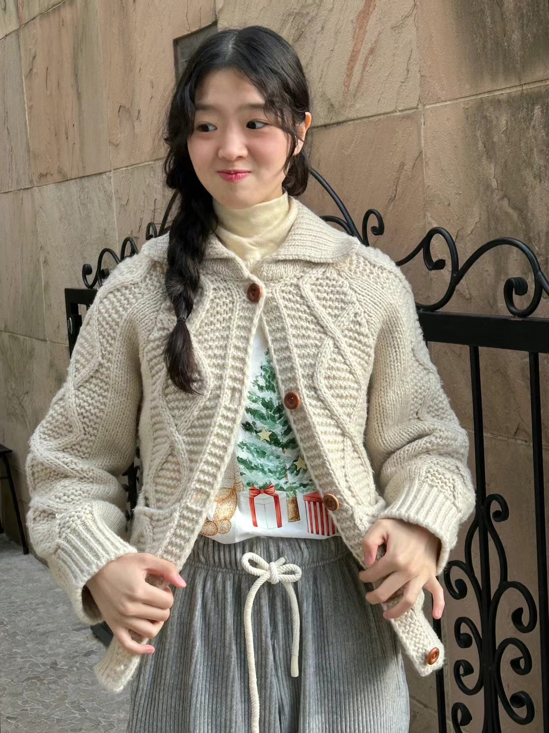 2PO |  0225022 麻花cardigan
