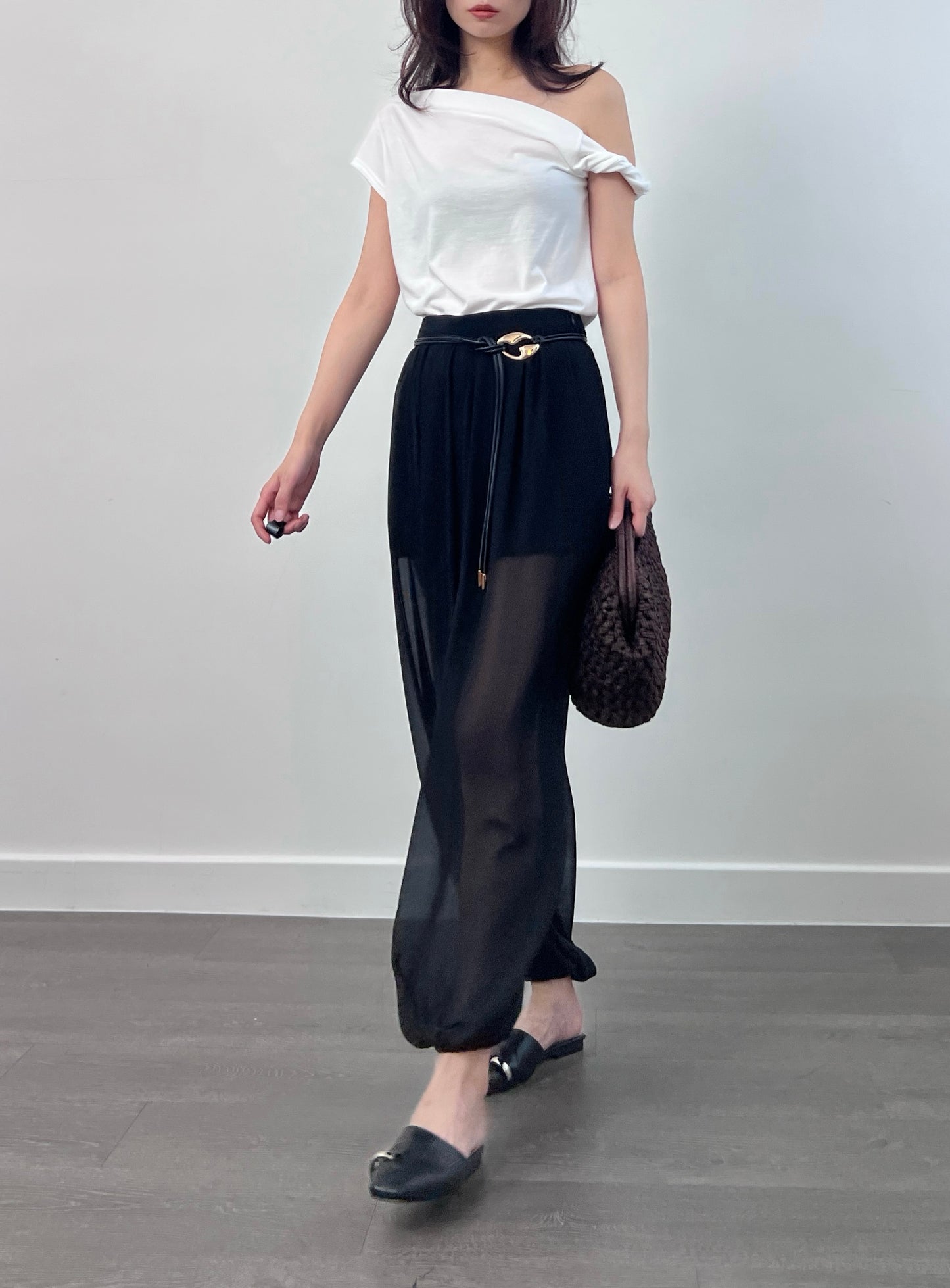 6PO 25Trend ｜06250111 Chiffon Aladdin pants