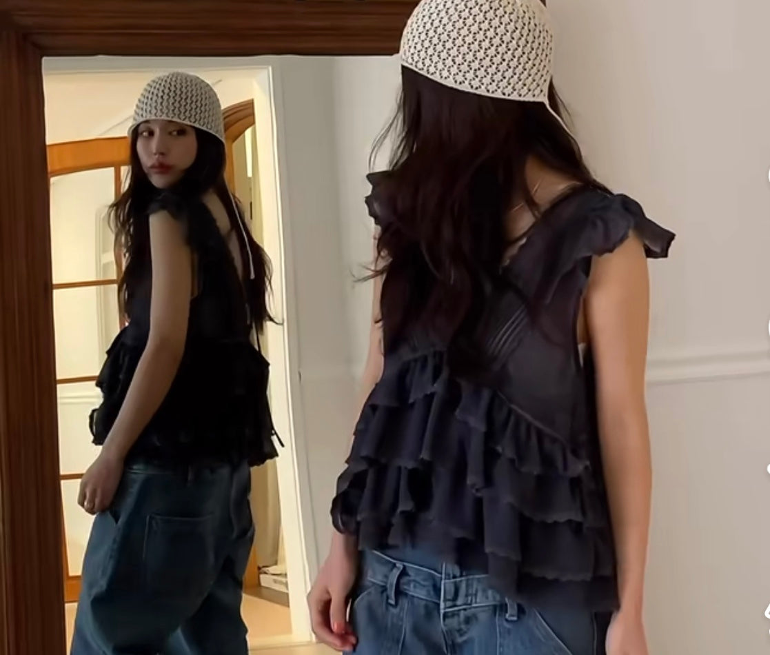 5PO
  超級熱賣款|0525086 美感飄逸Ruffles top