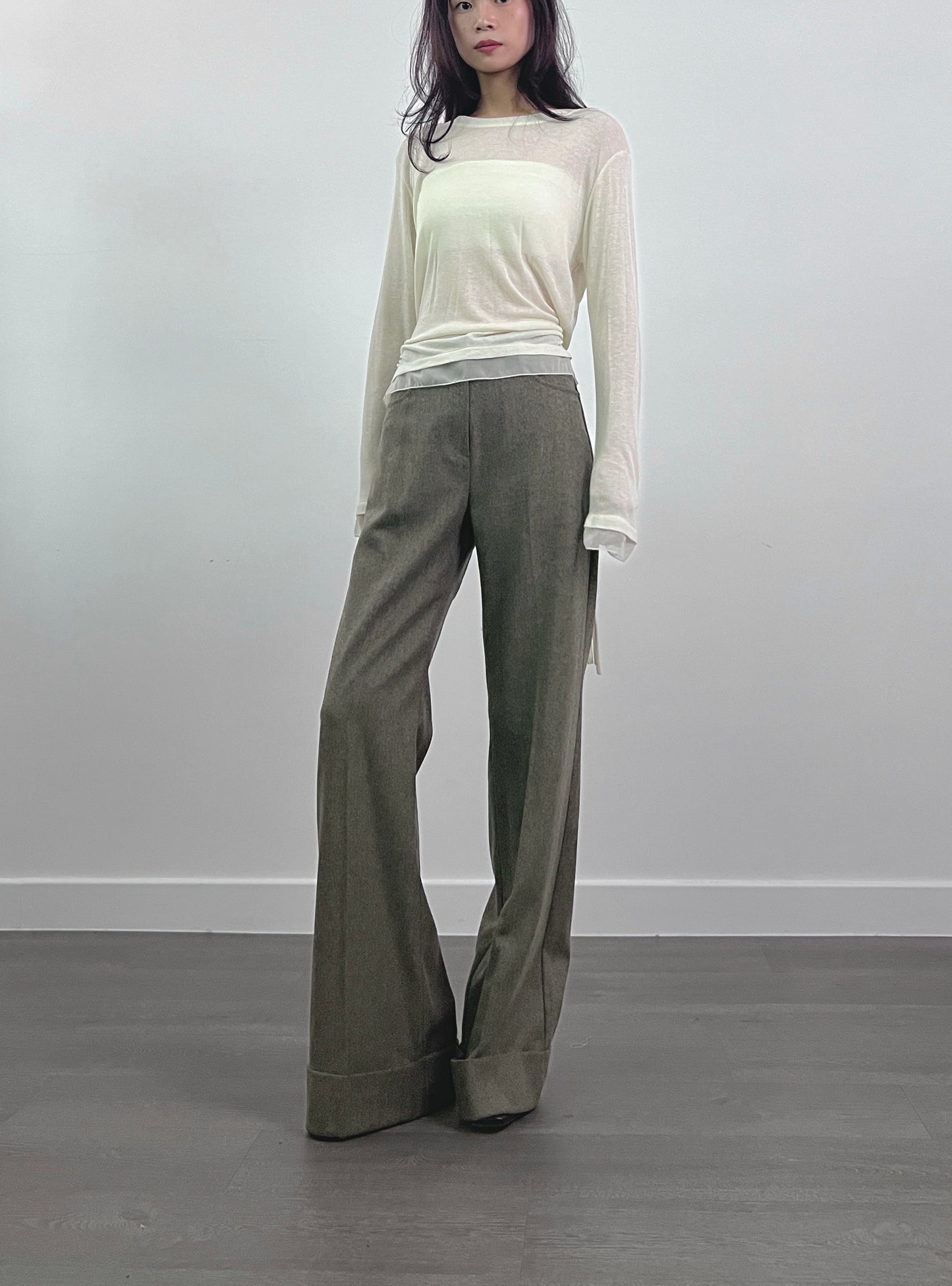 12PO 長腿神褲| 1224144 Herringbone cuffed trousers