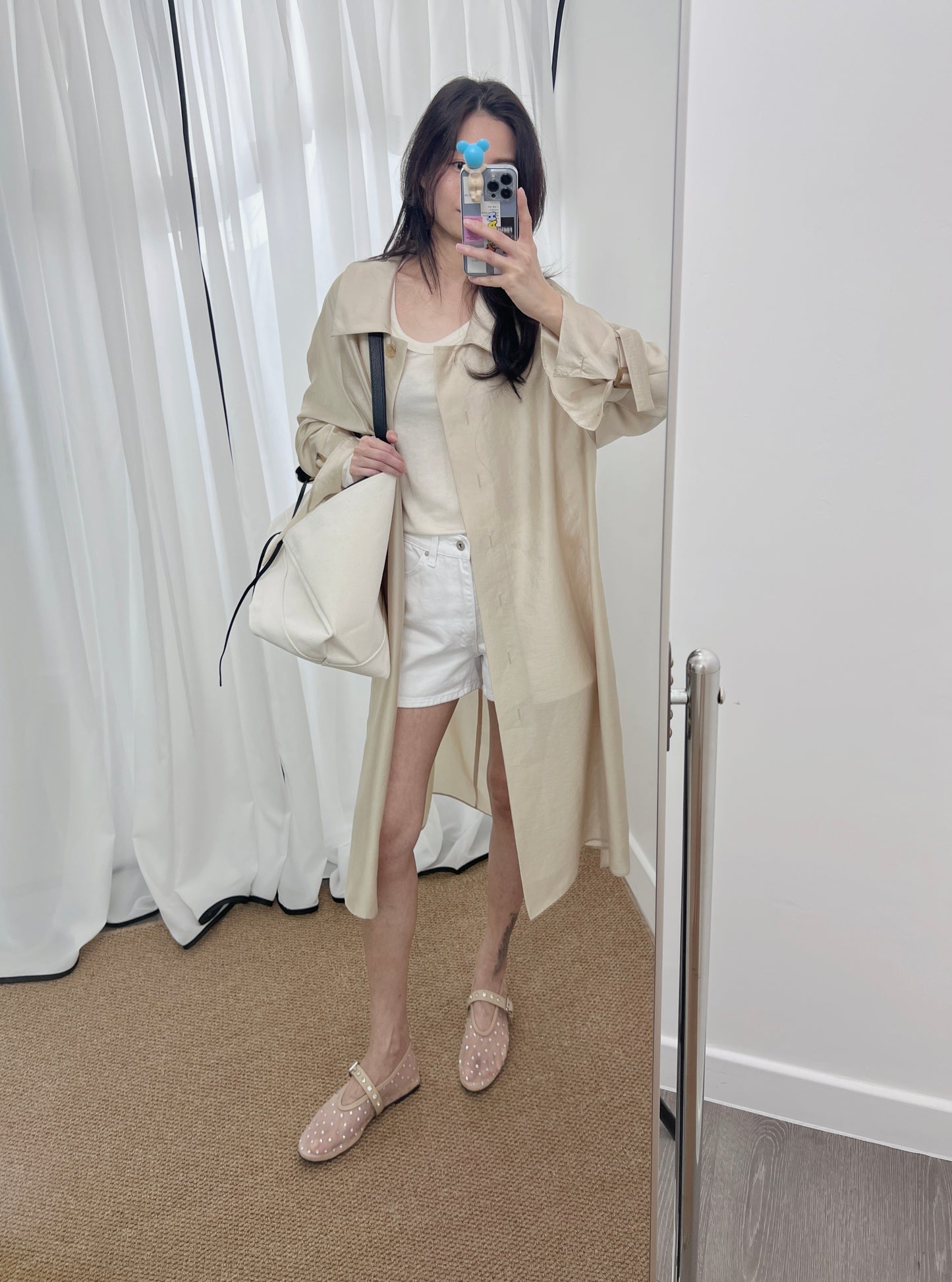 4PO ｜0425062 自留推介 / 高腰白色短牛仔褲