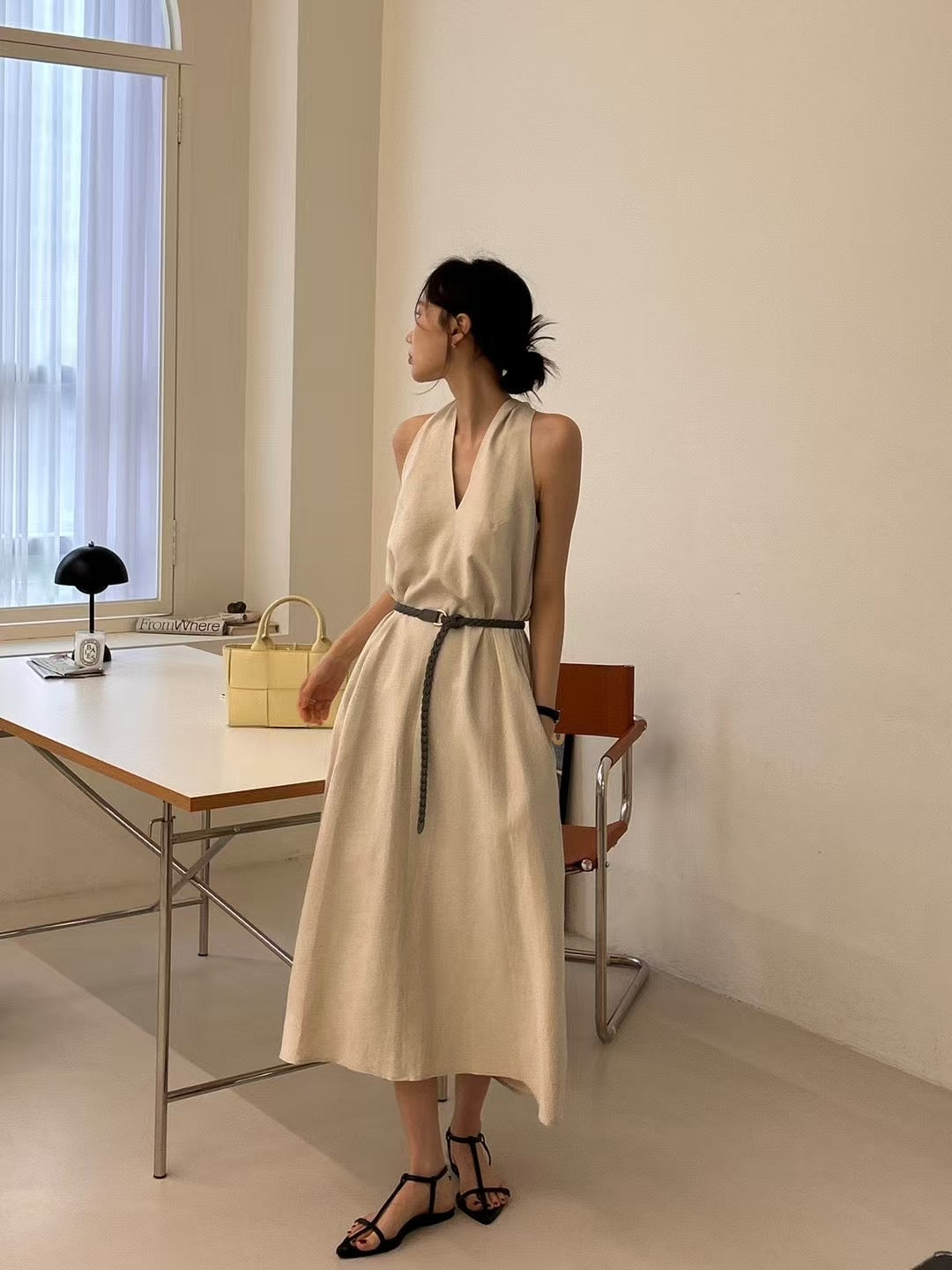 6PO 復活推介款｜06250101 V neck 挖肩連身裙
