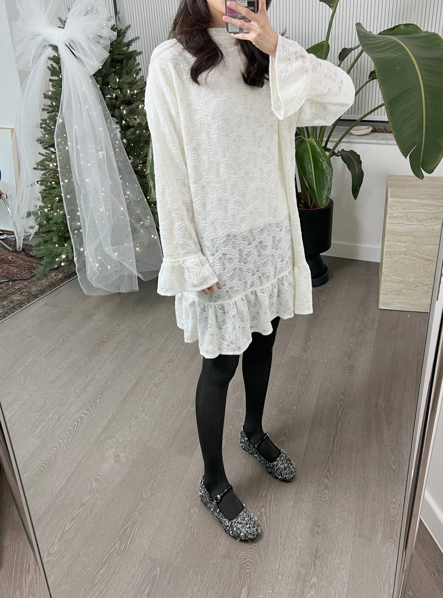 JanPO New Year’s Capsule  |  0125013 Ruffled lace dress (無內裡布）