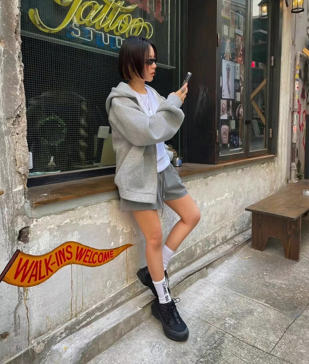 4PO ｜0425063 自留款/雙拉鏈挺身 Boyfriend Hoodie