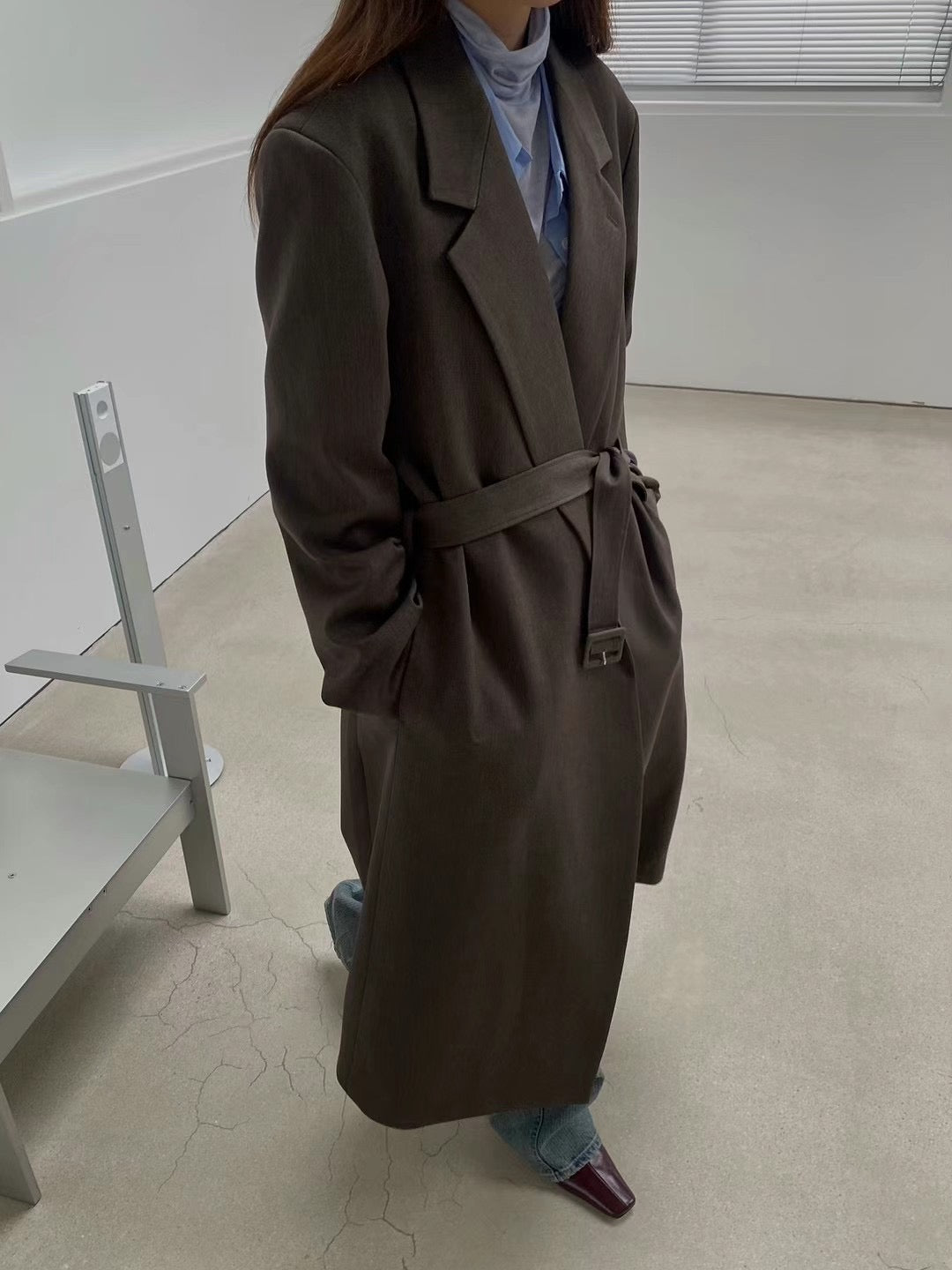 PreAW Classy｜0824AW11 長版西裝外套 (連布帶）