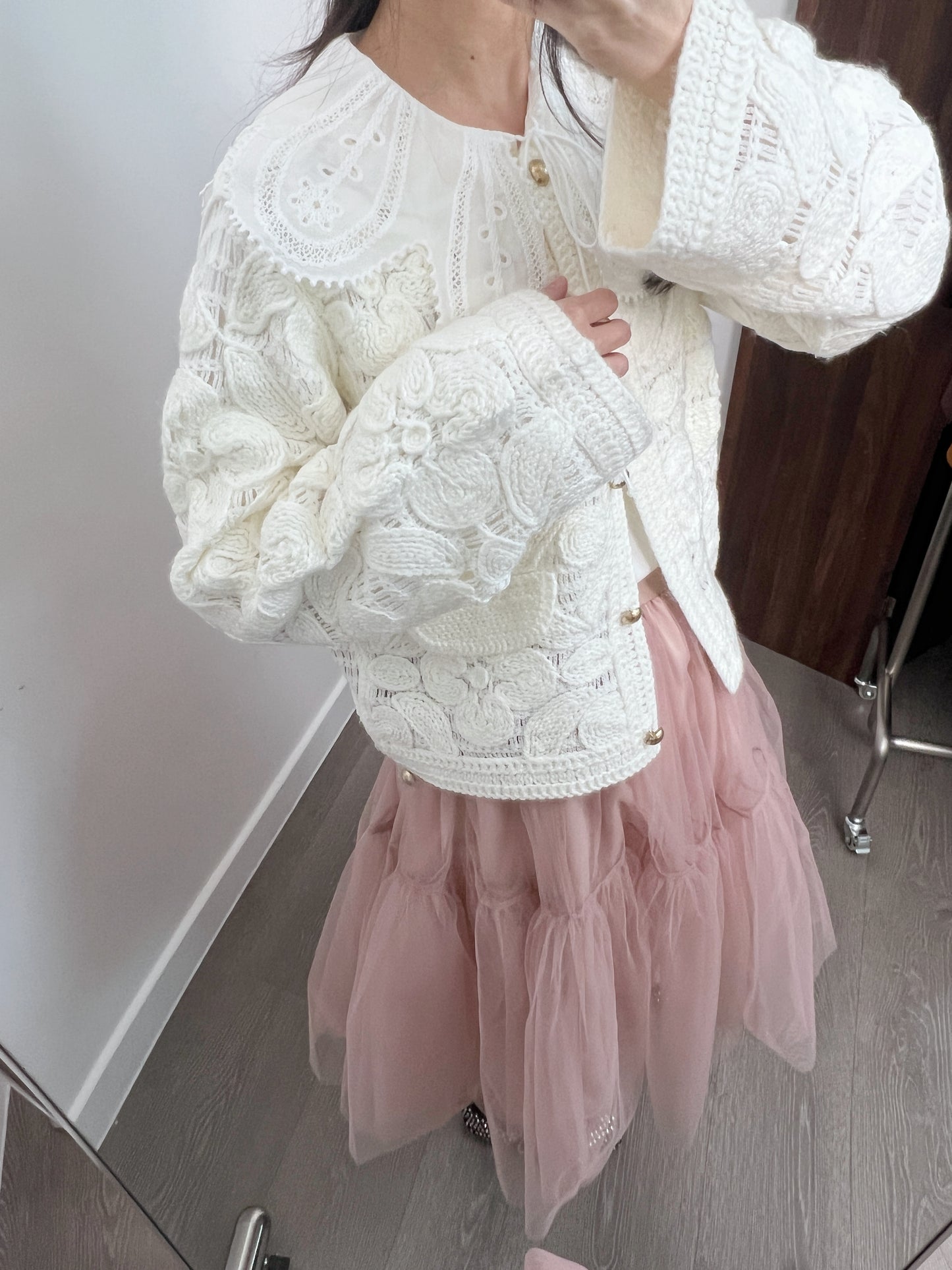 2PO Boho chic |  0225019 通花針織cardigan