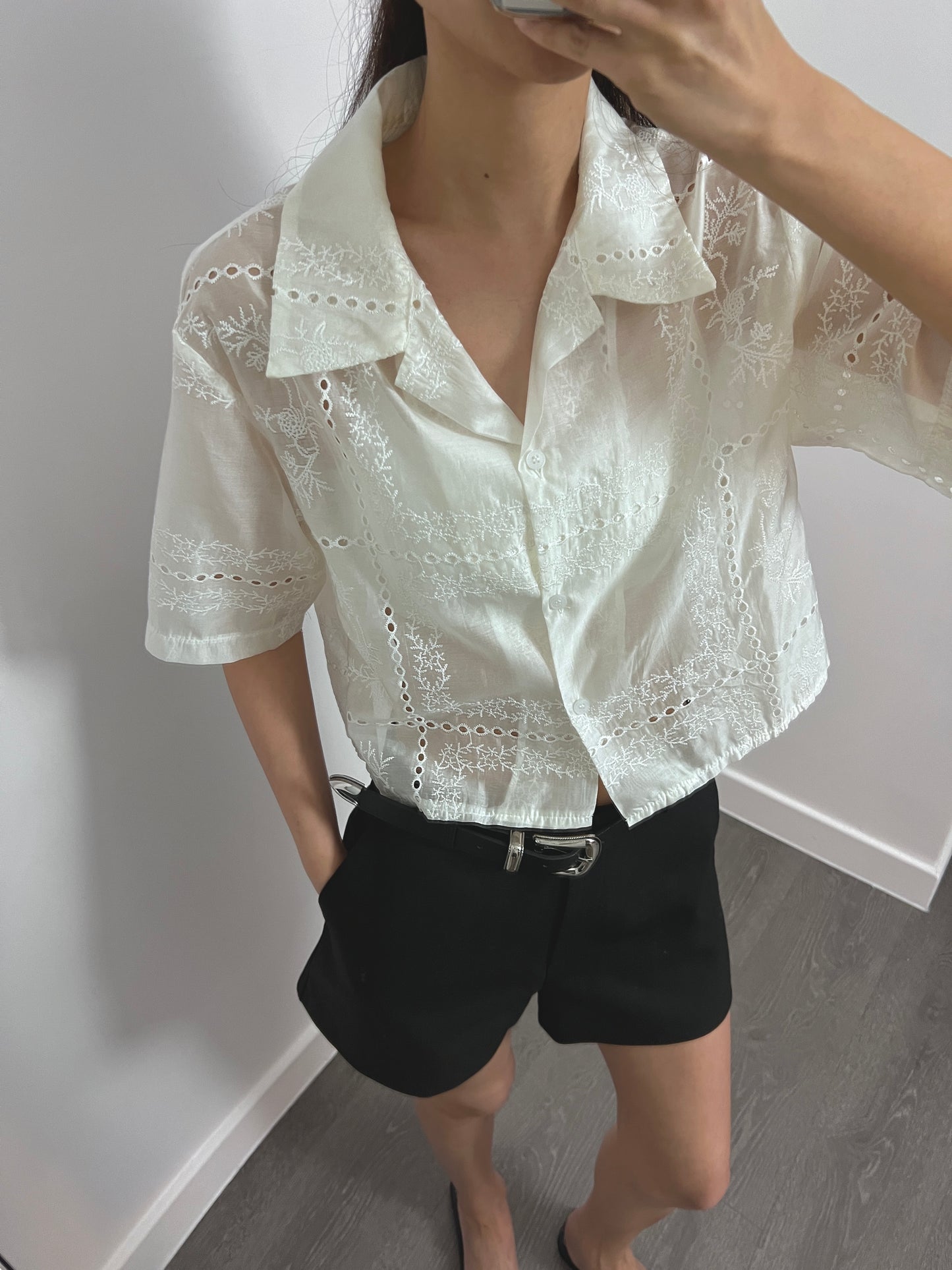 Sold out 7PO 自留款| No.6 Elsa lace cropped blouse