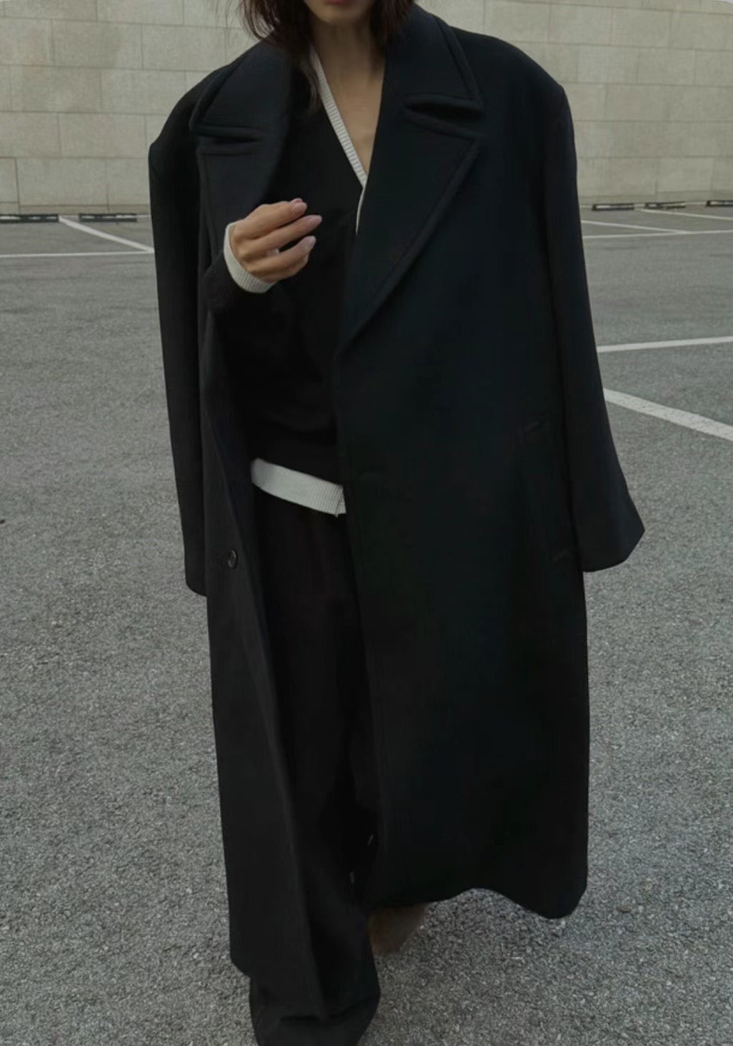 11月PO 24FW流行｜ 1124126 Double breasted Merino wool coat