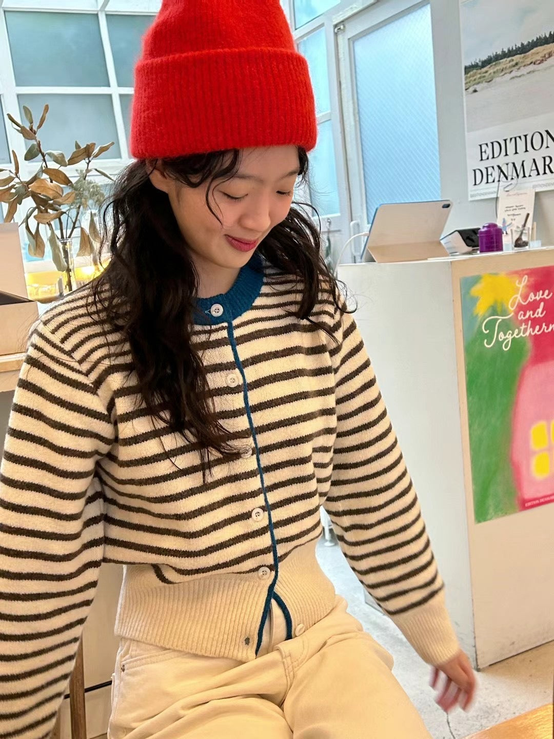 2PO 自留|  0225021 條子cardigan