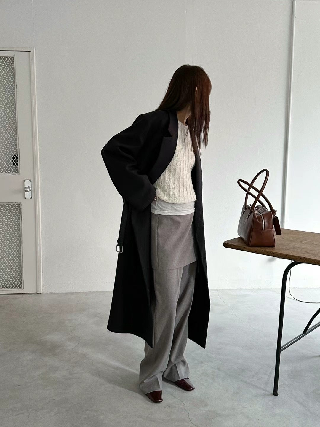 PreAW Classy｜0824AW11 長版西裝外套 (連布帶）