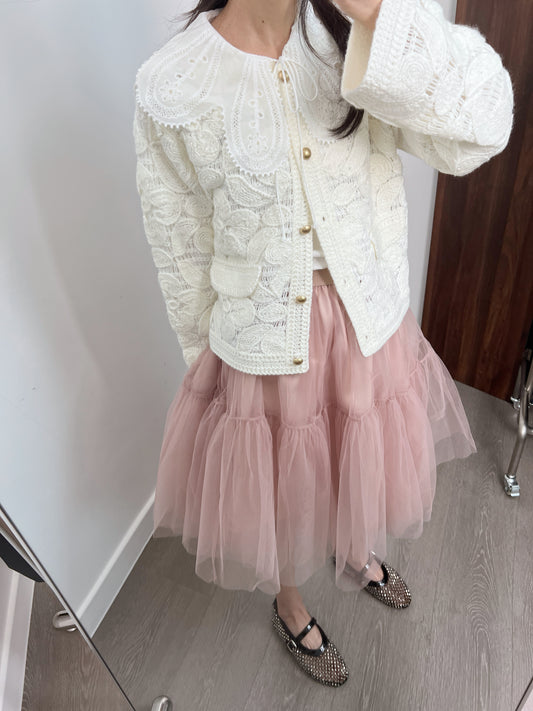 2PO Boho chic |  0225019 通花針織cardigan