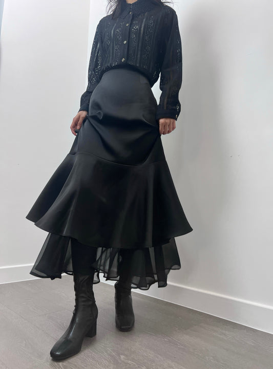 11月PO 好靚自留｜ 1124124 Ruffled Satin Skirt