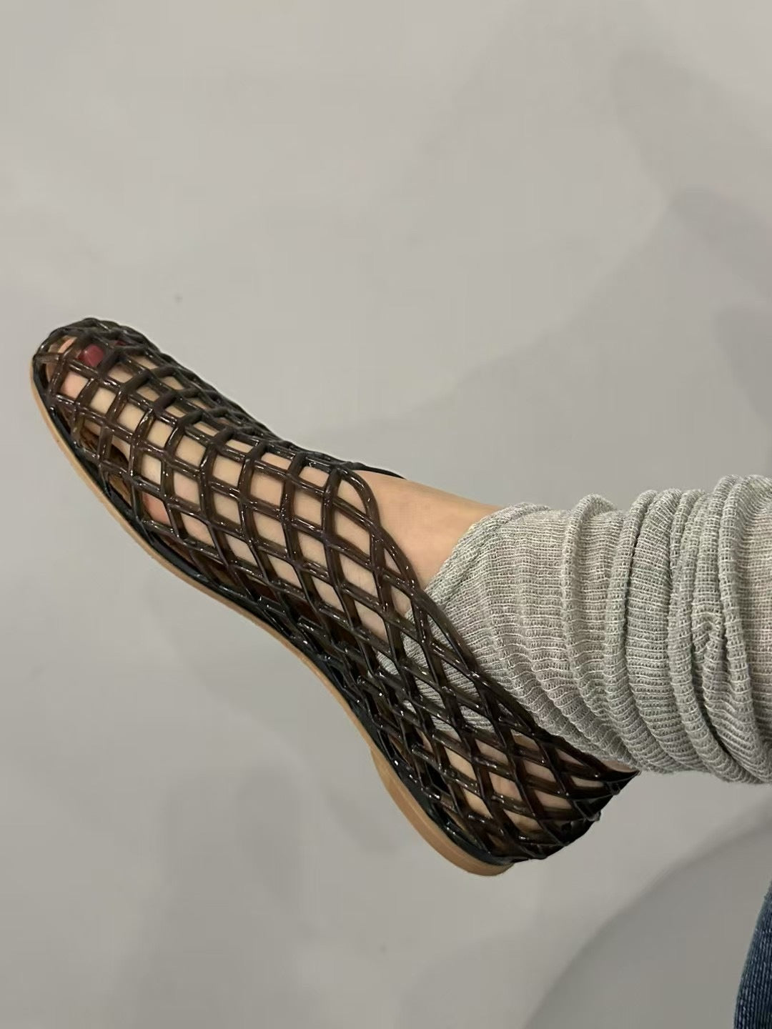 4PO | SH0043 Shoes Trend ✨Jelly flats