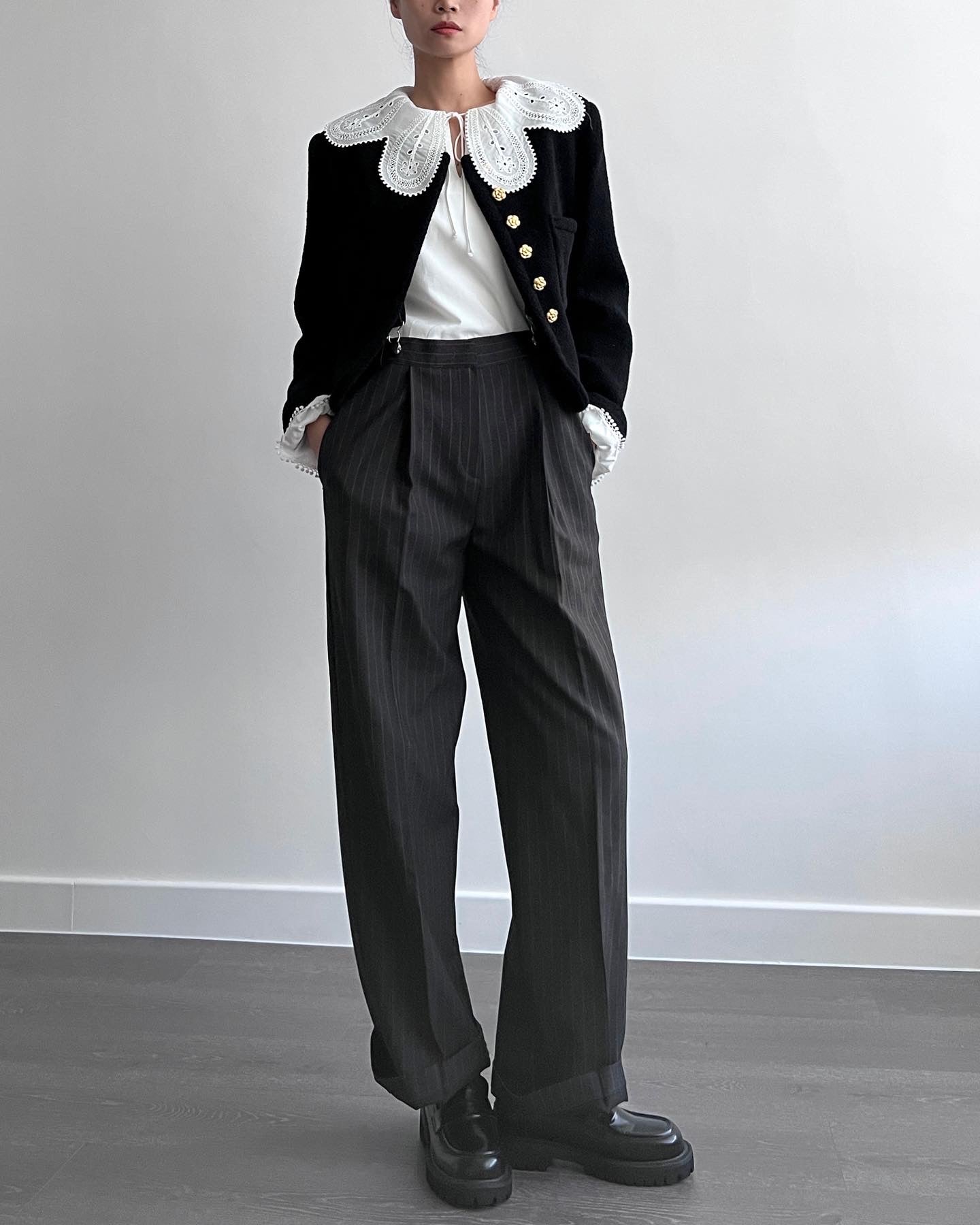 12PO 熱賣復活上架| 1224149 Lace Collar blouses