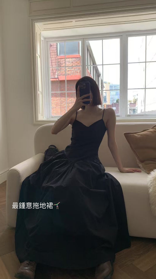 6PO 拖地款 ｜06250108 classy maxi dress ( 有袋）