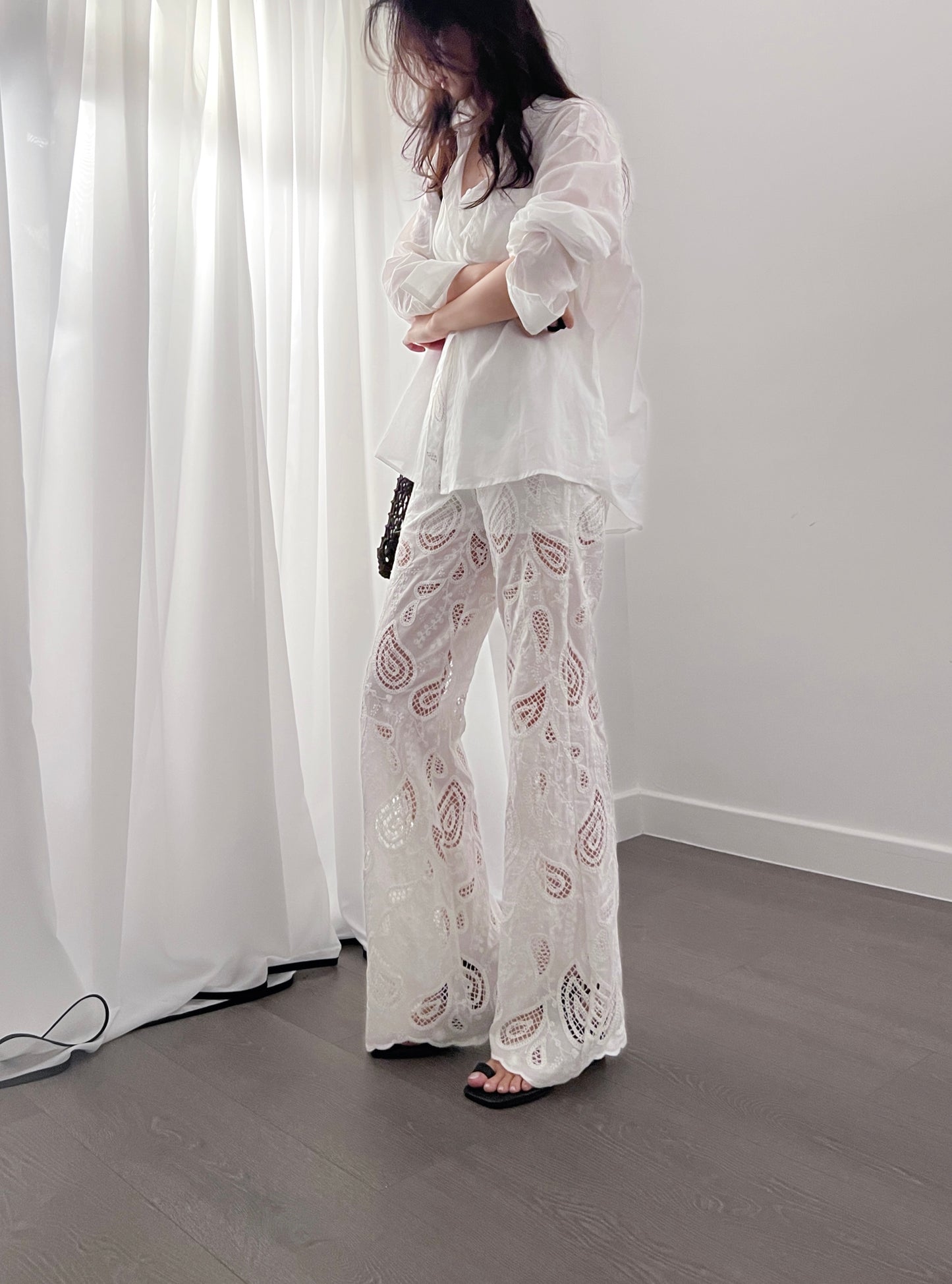 6PO 自留款 ｜06250127   Paisley lace pants
