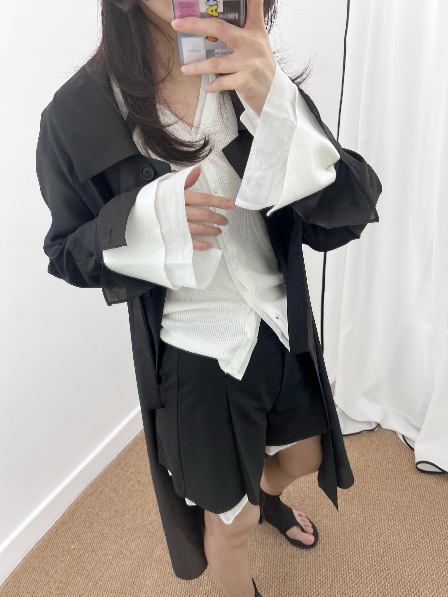 4PO ｜0425069 個性設計感 Cuffed 袖針織top