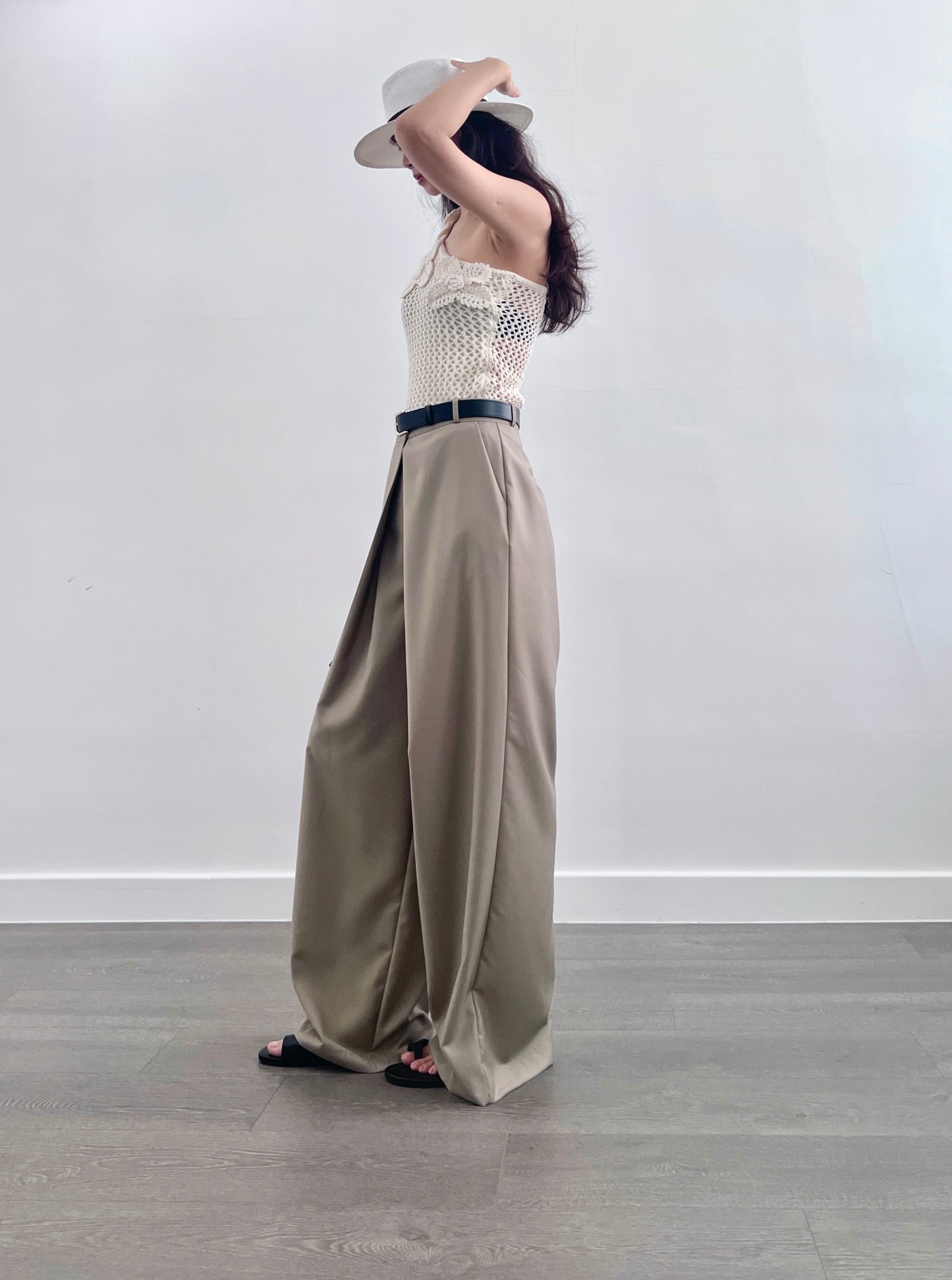 7PO 自留款 | 07250131 花朵針織one shoulder top