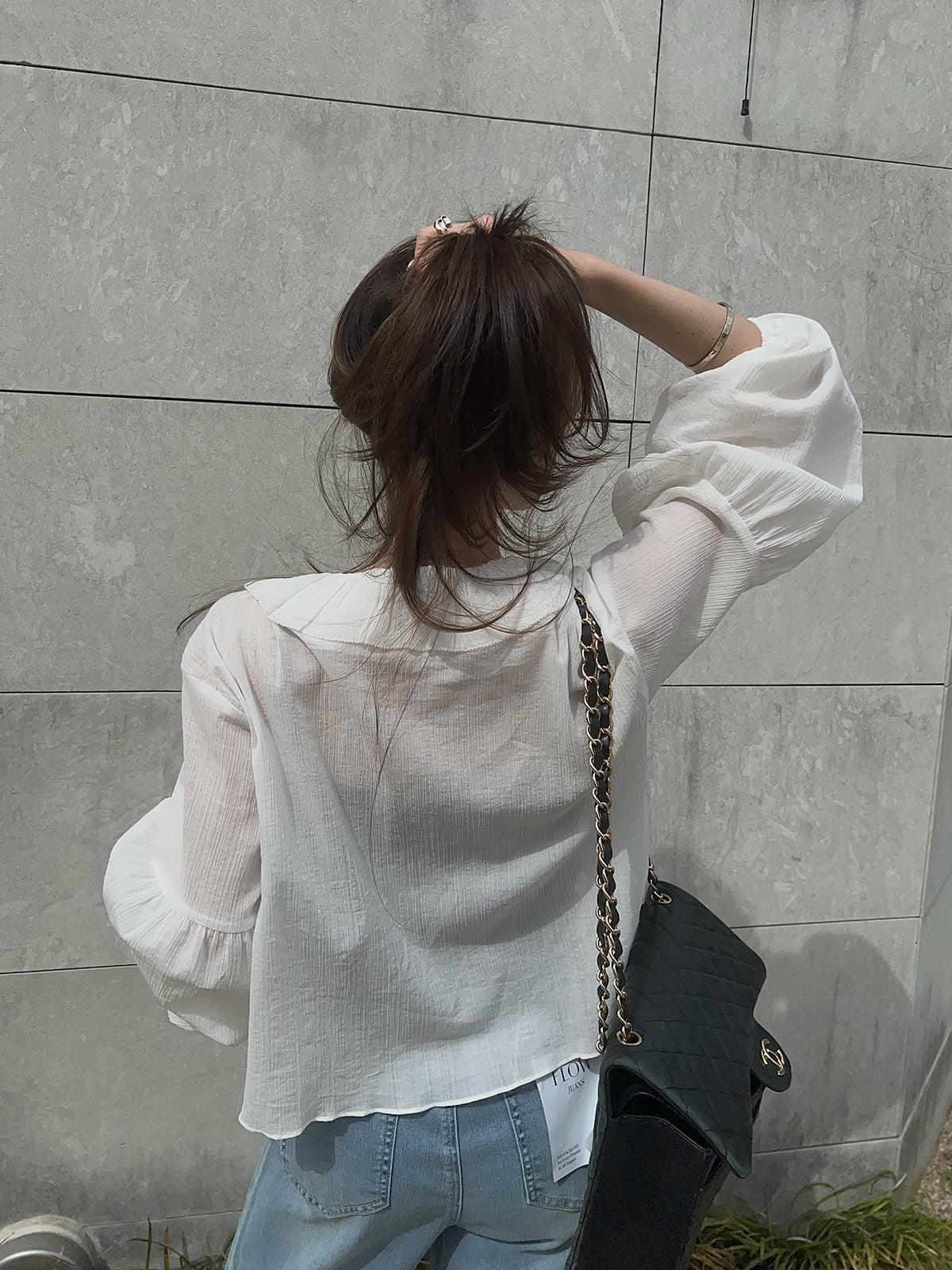 4PO ｜0425061 復活款漂亮遮手臂/Ruffled blouse