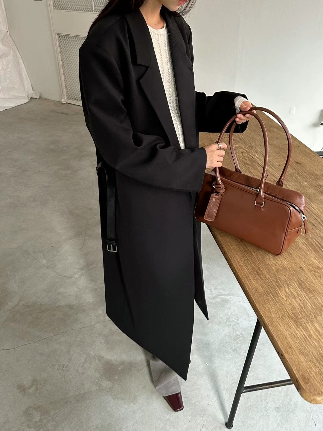 PreAW Classy｜0824AW11 長版西裝外套 (連布帶）