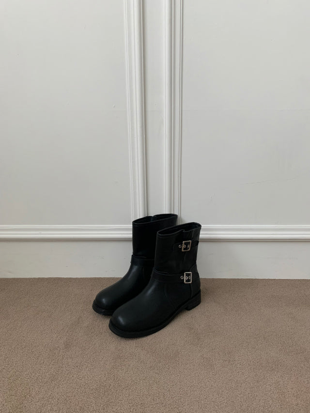 5PO 
| SH0046 自留款✨ 麂皮Biker 短boots