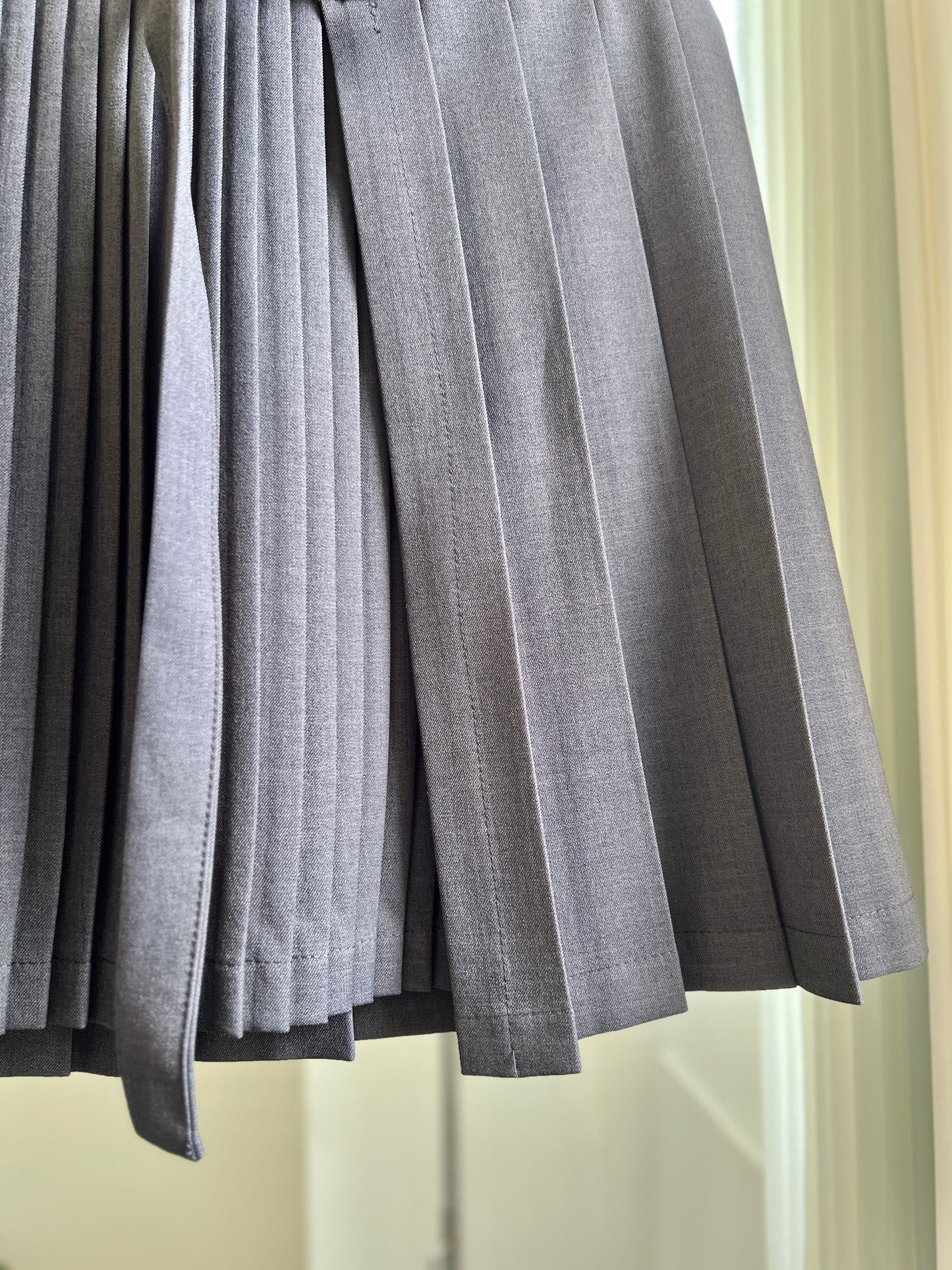 Sold out ✖️9月PO No.17 Belt waist pleated mini skirt