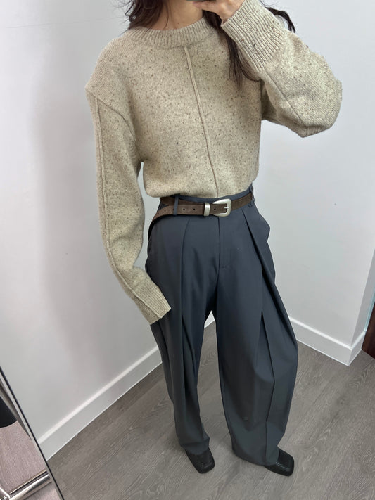 10 PO | 1024088 High Rise pleated trousers