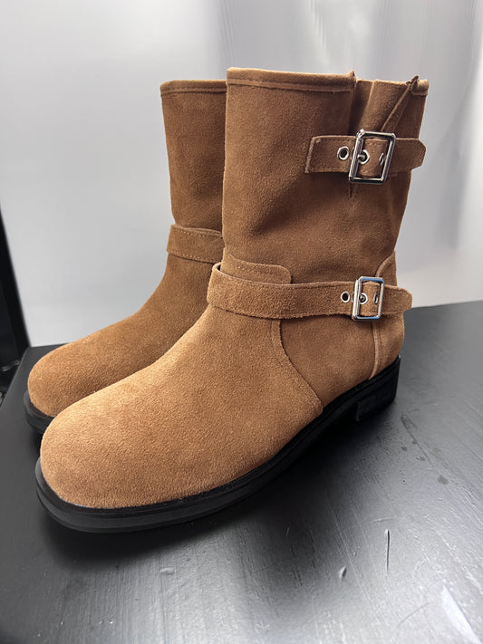 5PO 
| SH0046 自留款✨ 麂皮Biker 短boots
