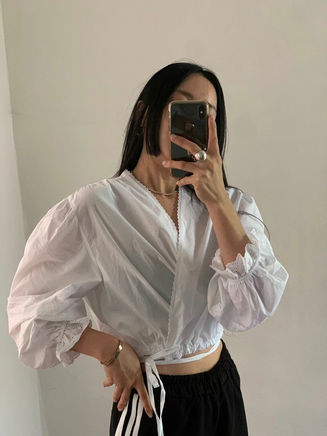 SoftAttire| 6PO No.6 Ava wrap blouse