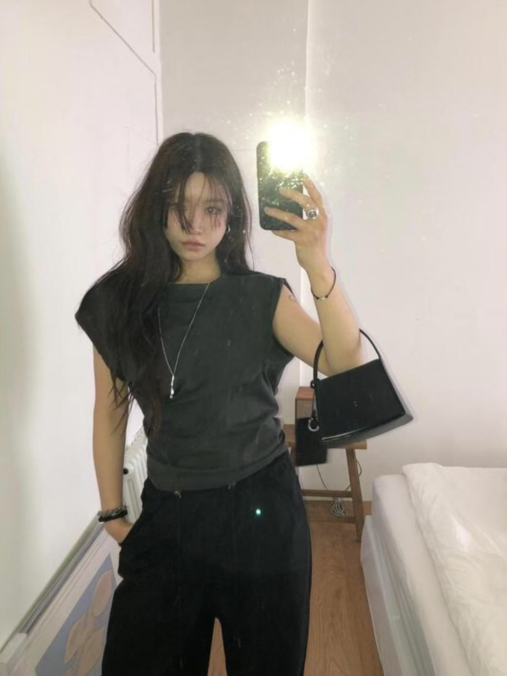 5PO |0525077 自留 / 不規則版型修腰Tee