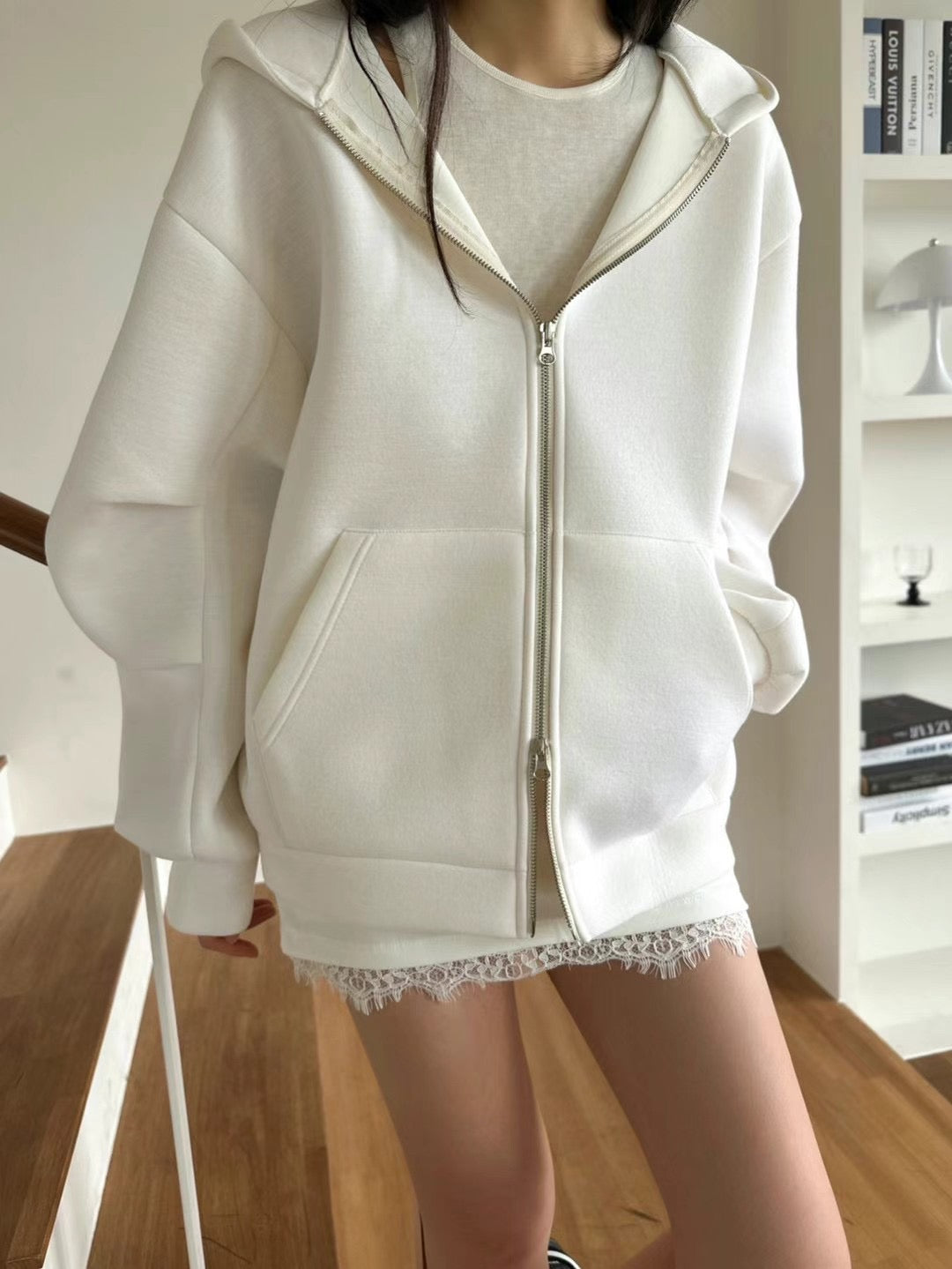 4PO ｜0425063 自留款/雙拉鏈挺身 Boyfriend Hoodie