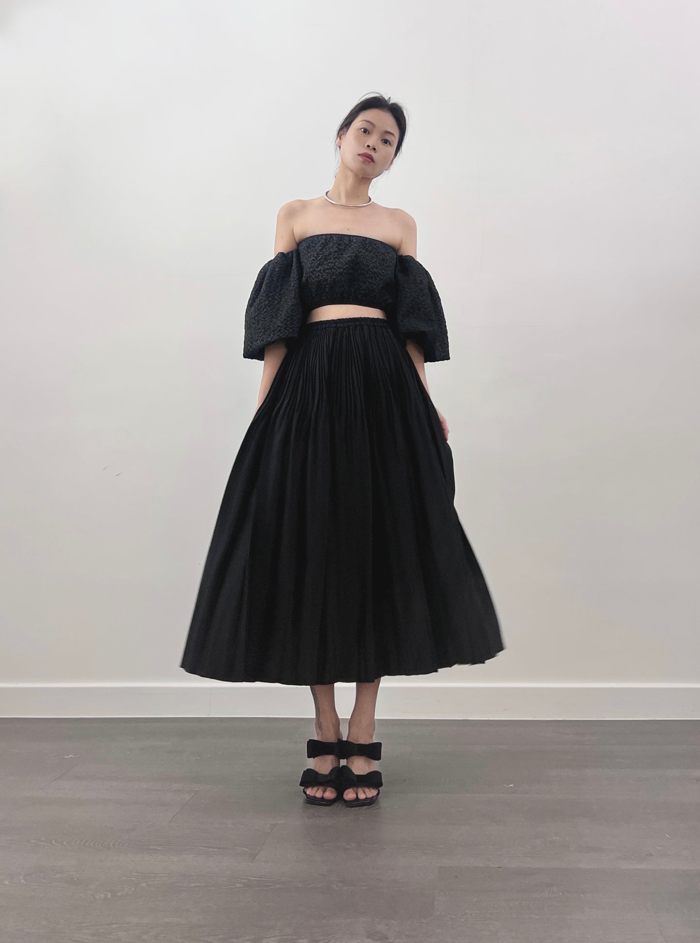 7PO 歐美大熱出片款 | 07250132 Puffy sleeve crop top