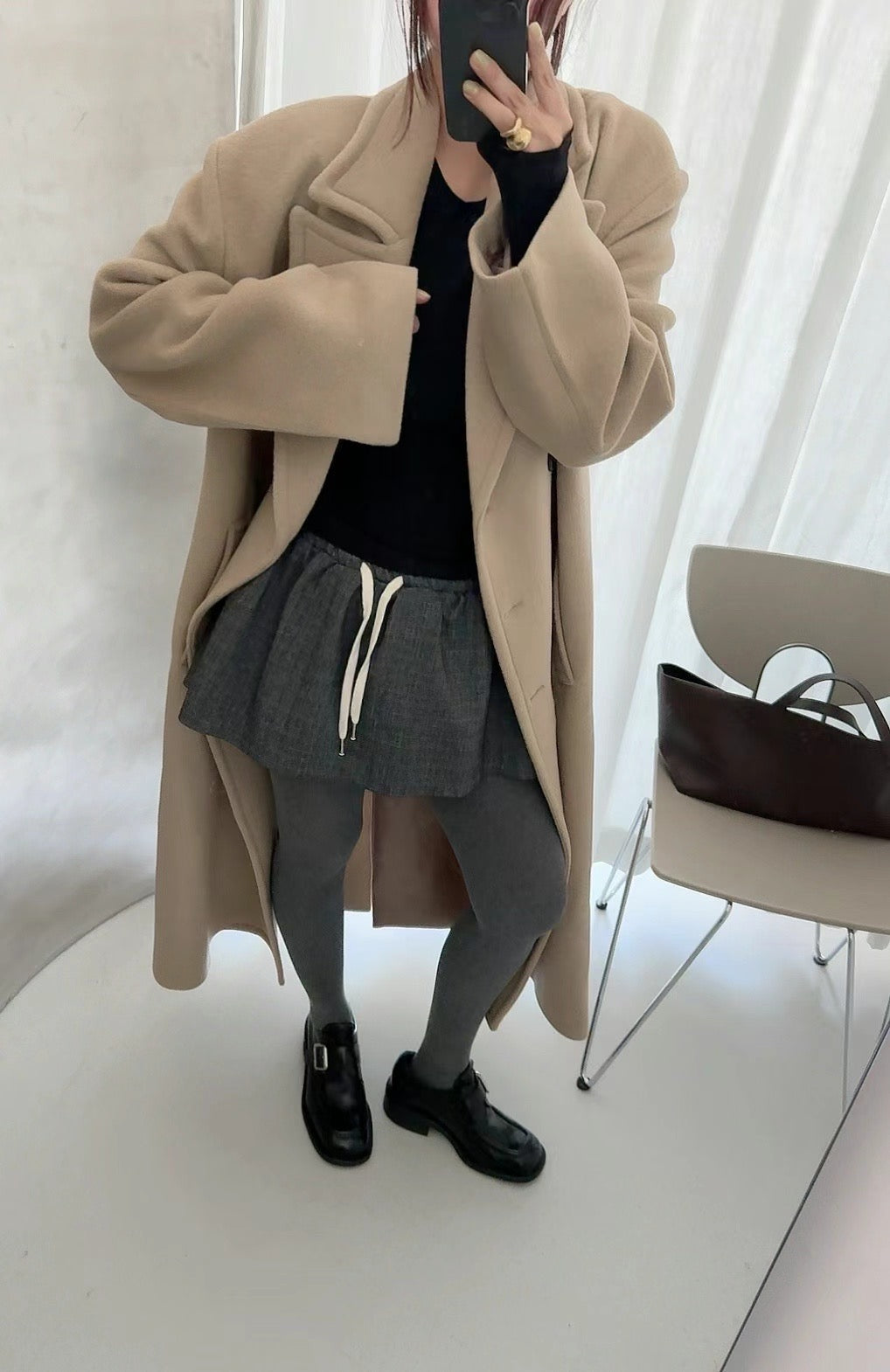 11月PO 24FW流行｜ 1124126 Double breasted Merino wool coat